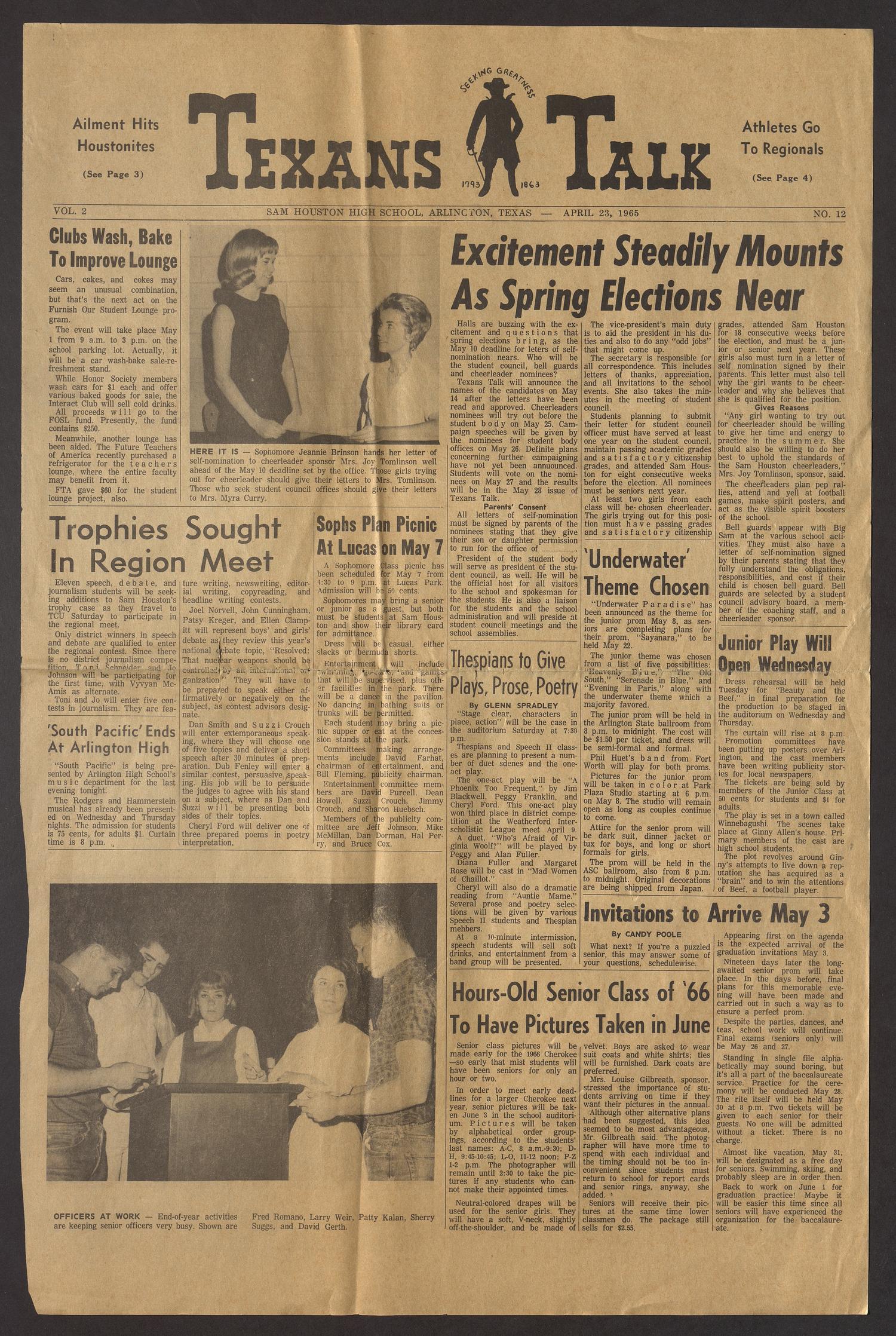 Texans Talk (Arlington, Tex.), Vol. 2, No. 12, Ed. 1 Friday, April 23