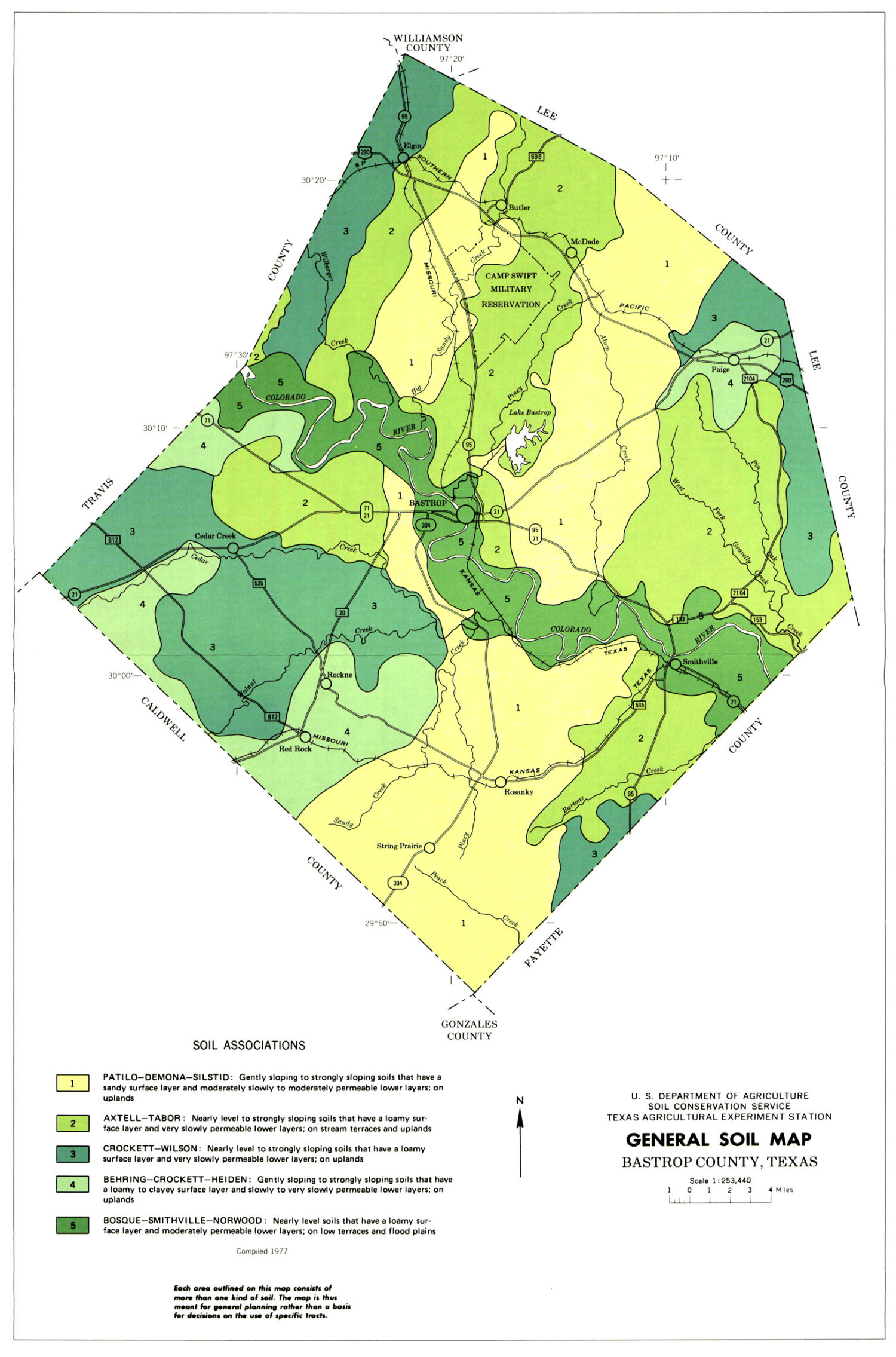 General Soil Map, Bastrop County, Texas The Portal to Texas History