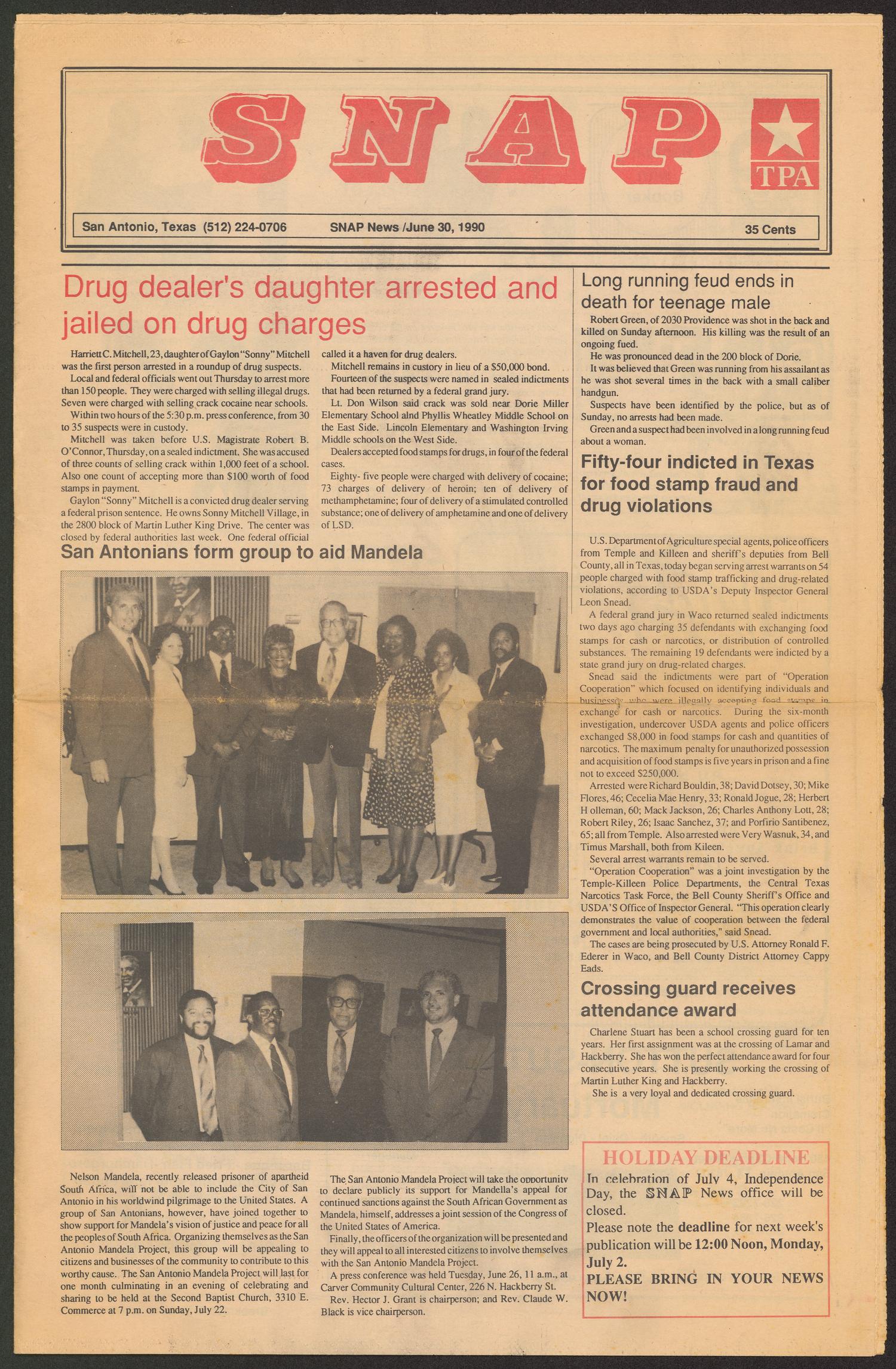 SNAP (San Antonio, Tex.), Saturday, June 30, 1990 The Portal to Texas