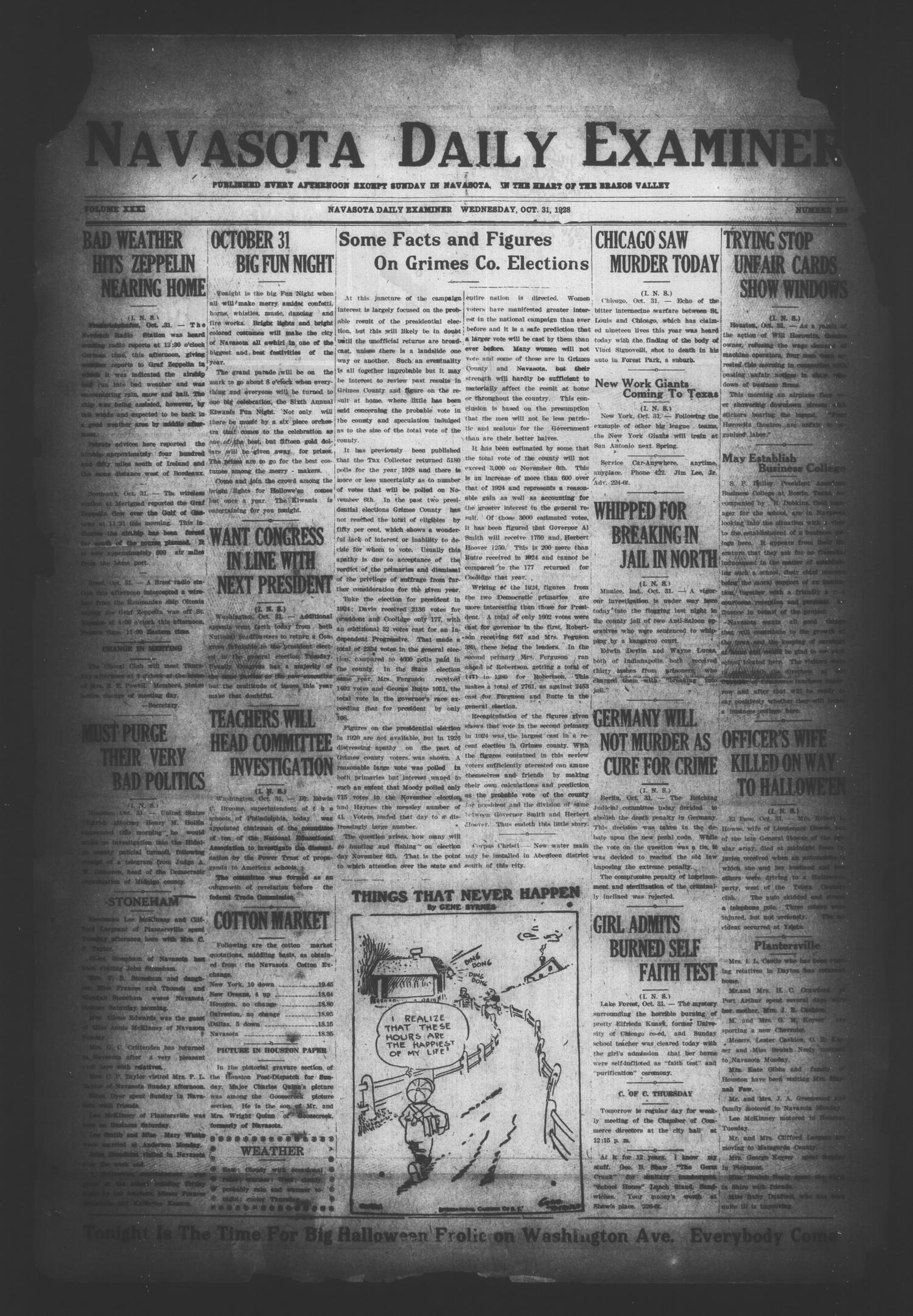 Navasota Daily Examiner (Navasota, Tex.), Vol. 31, No. 226, Ed. 1