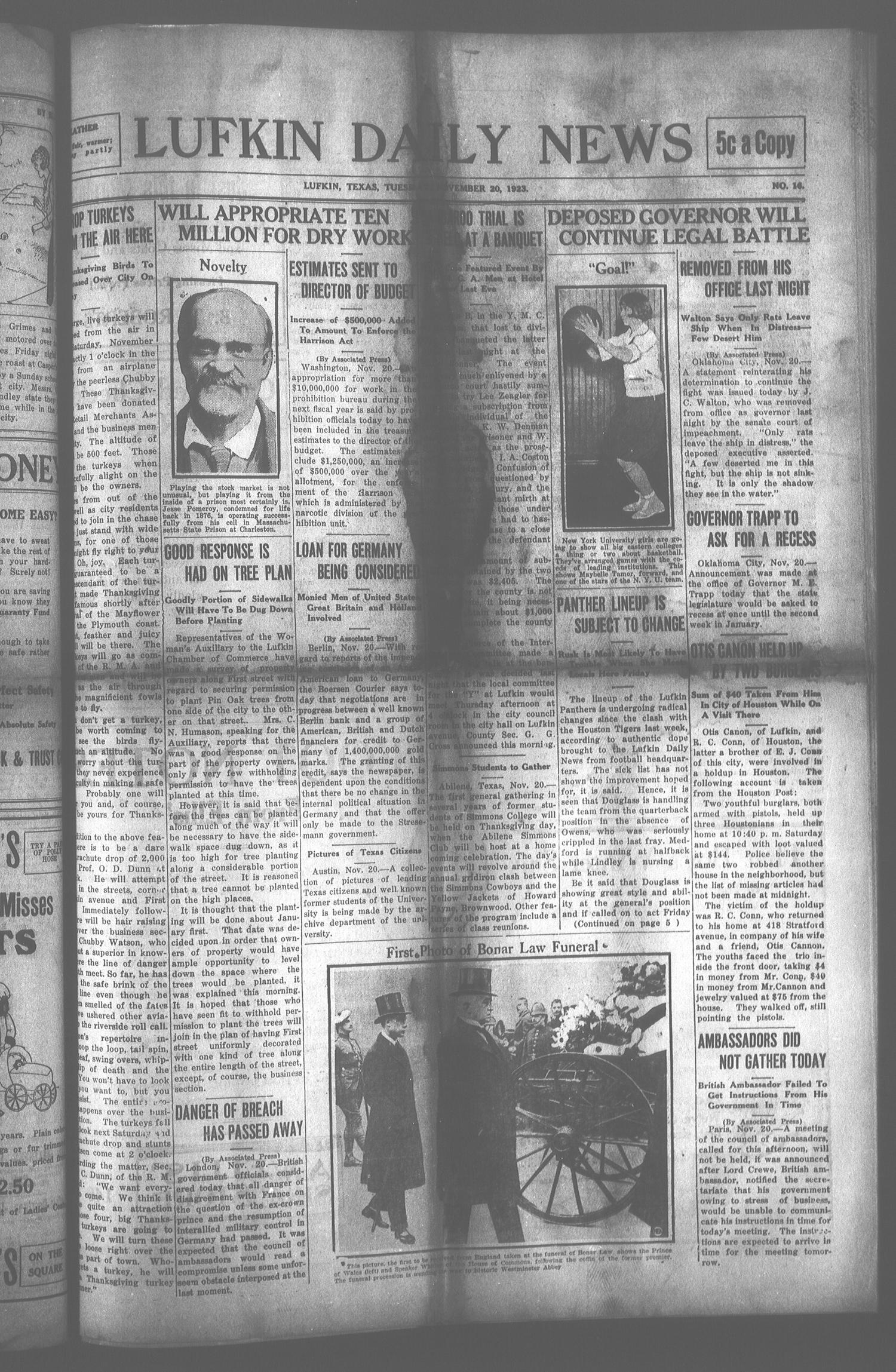 Lufkin Daily News (Lufkin, Tex.), Vol. [9], No. 16, Ed. 1 Tuesday(03)