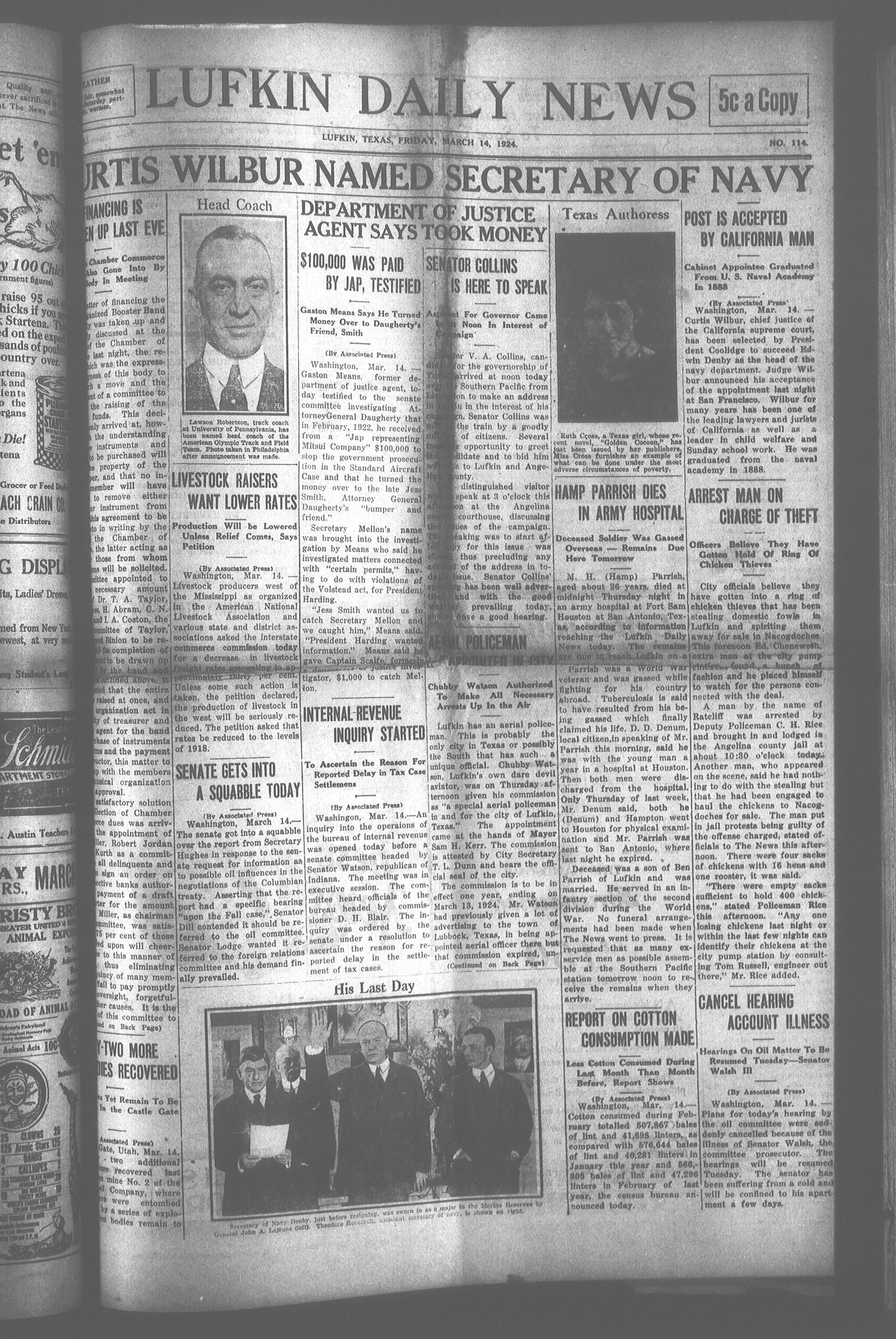 Lufkin Daily News (Lufkin, Tex.), Vol. [9], No. 114, Ed. 1 Friday(04)