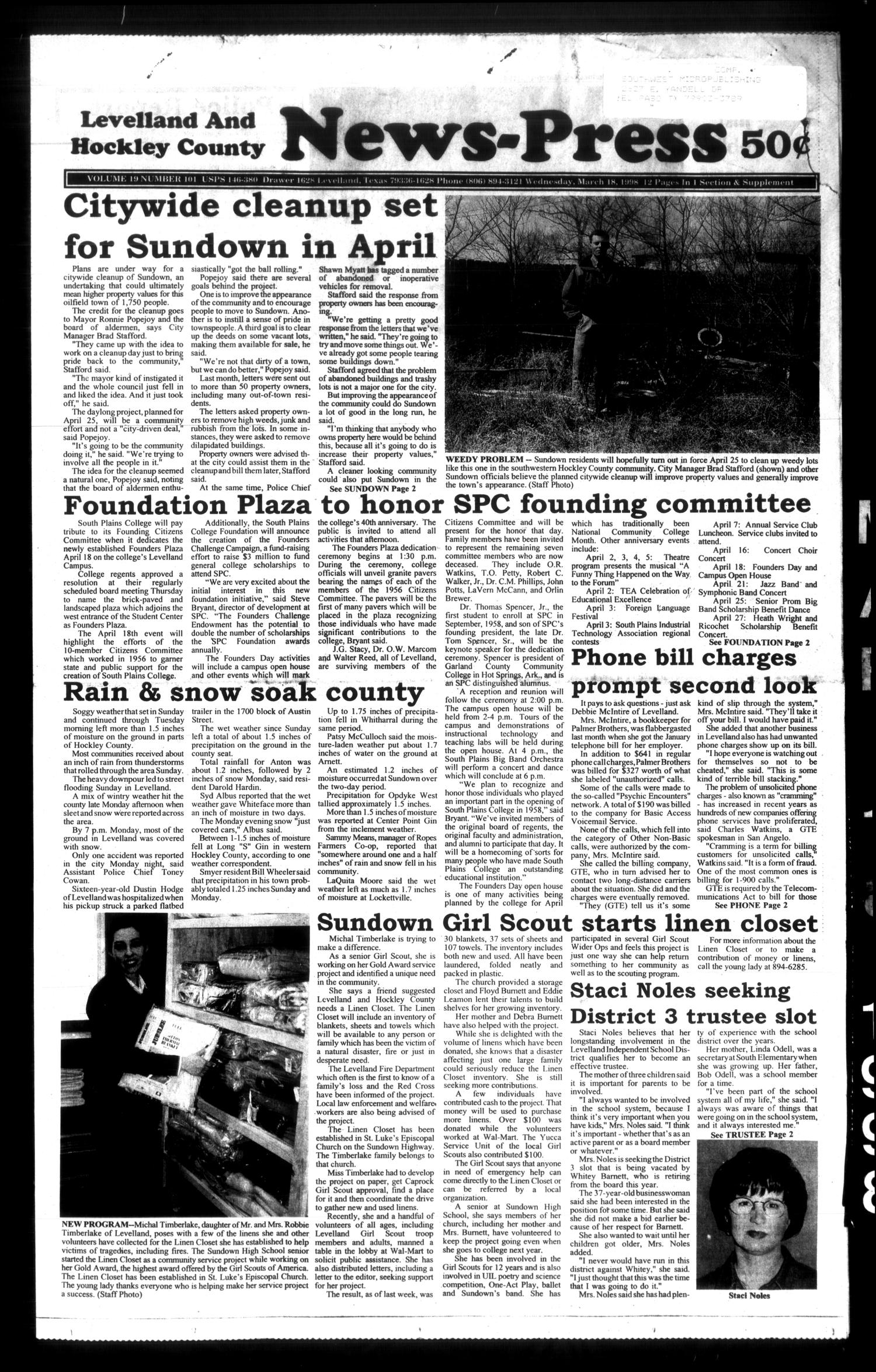 Levelland and Hockley County NewsPress (Levelland, Tex.), Vol. 19, No