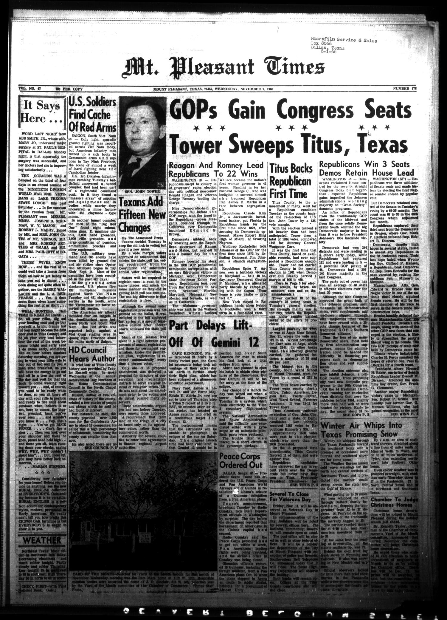 Mt. Pleasant Times (Mount Pleasant, Tex.), Vol. 47, No. 178, Ed. 1