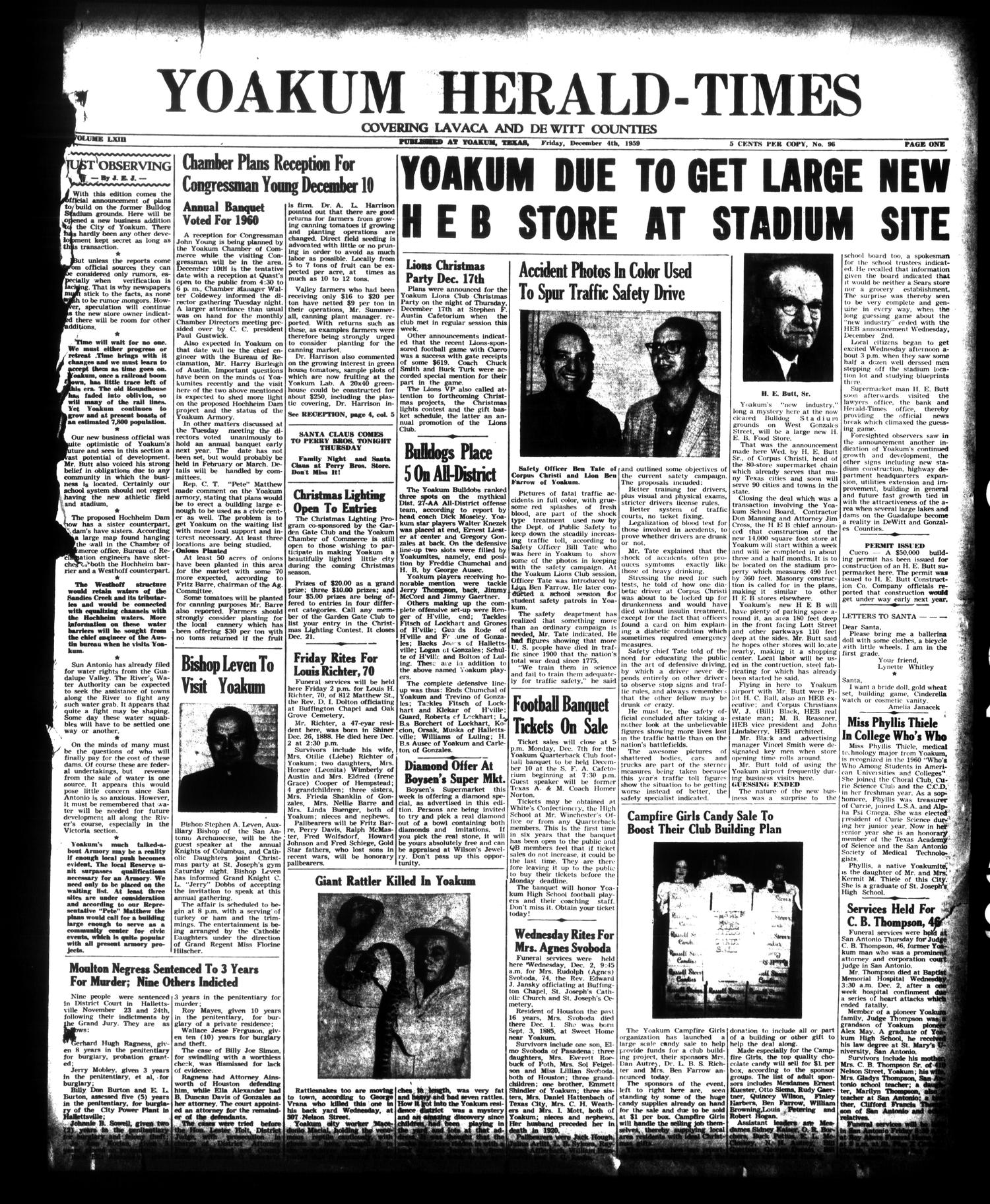 Yoakum HeraldTimes (Yoakum, Tex.), Vol. 63, No. 96, Ed. 1 Friday