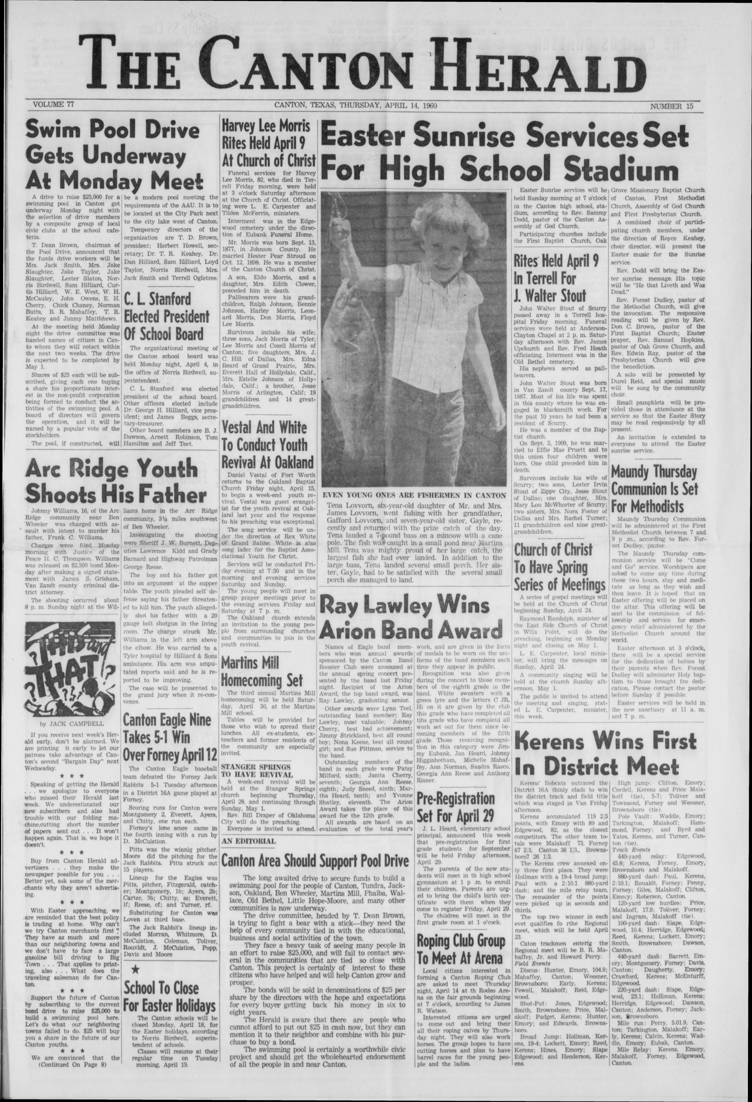 The Canton Herald (Canton, Tex.), Vol. 77, No. 15, Ed. 1 Thursday
