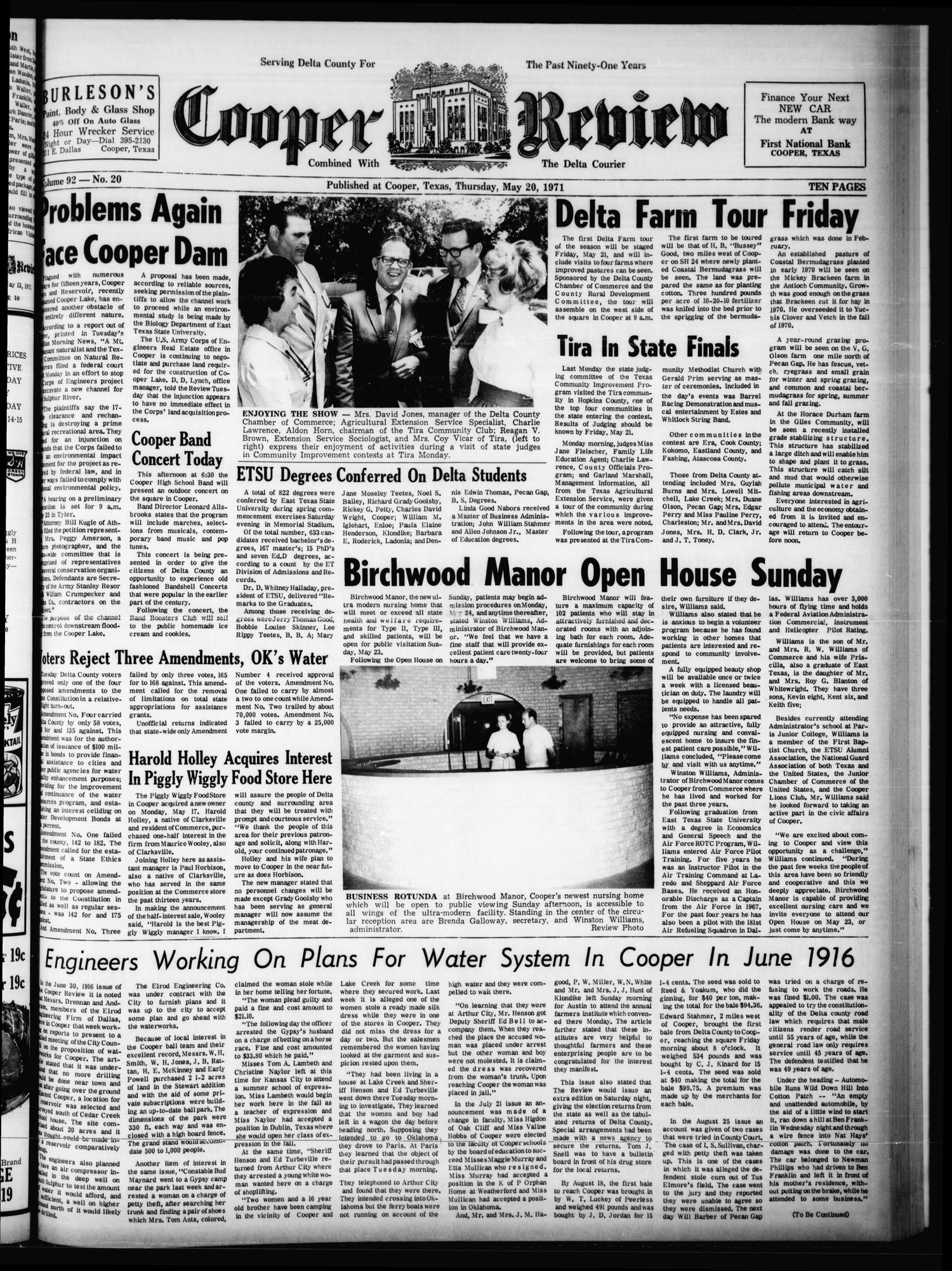 Cooper Review (Cooper, Tex.), Vol. 92, No. 20, Ed. 1 Thursday, May 20(02)