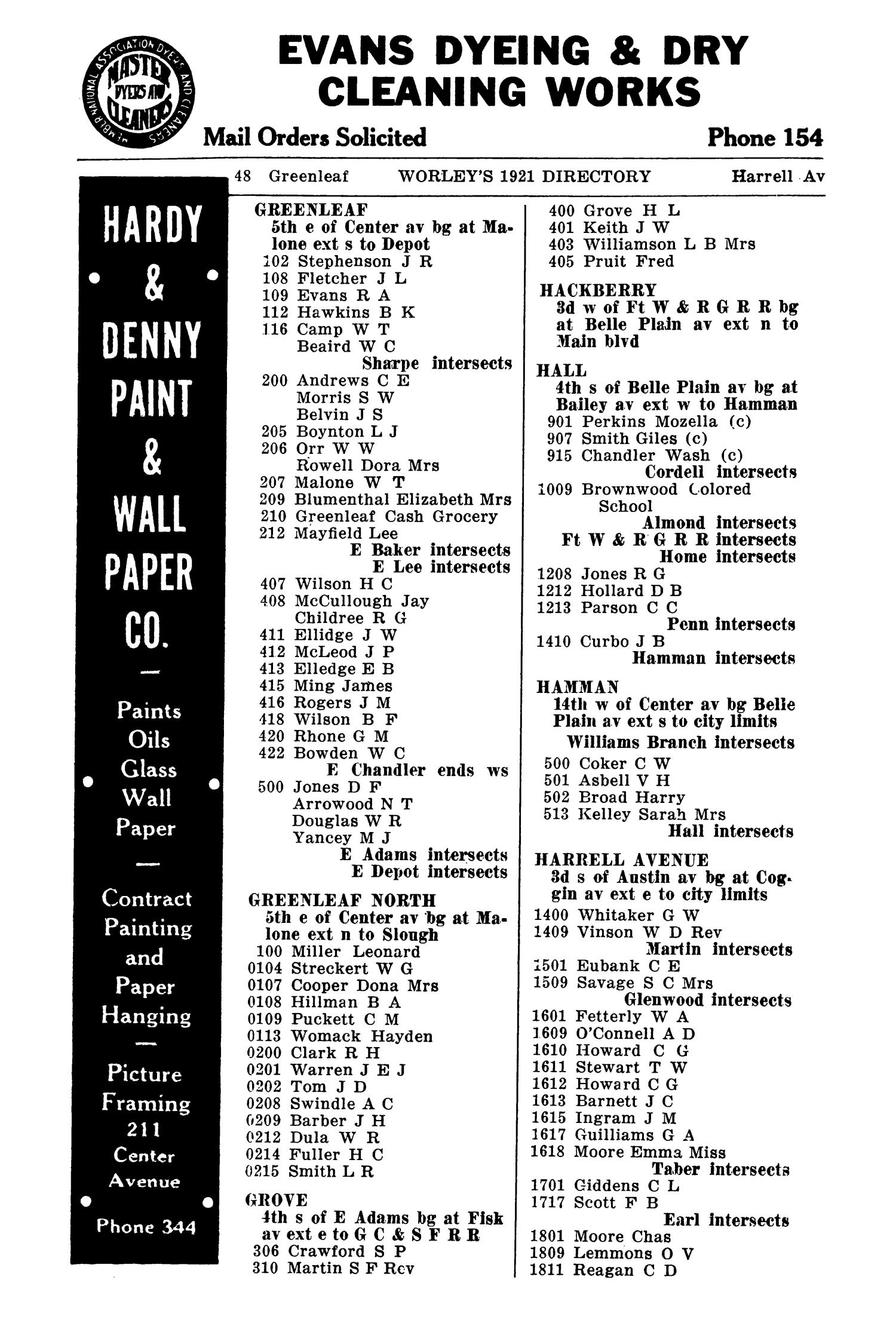 Brownwood City Directory, 1921 Page 48 The Portal to Texas History