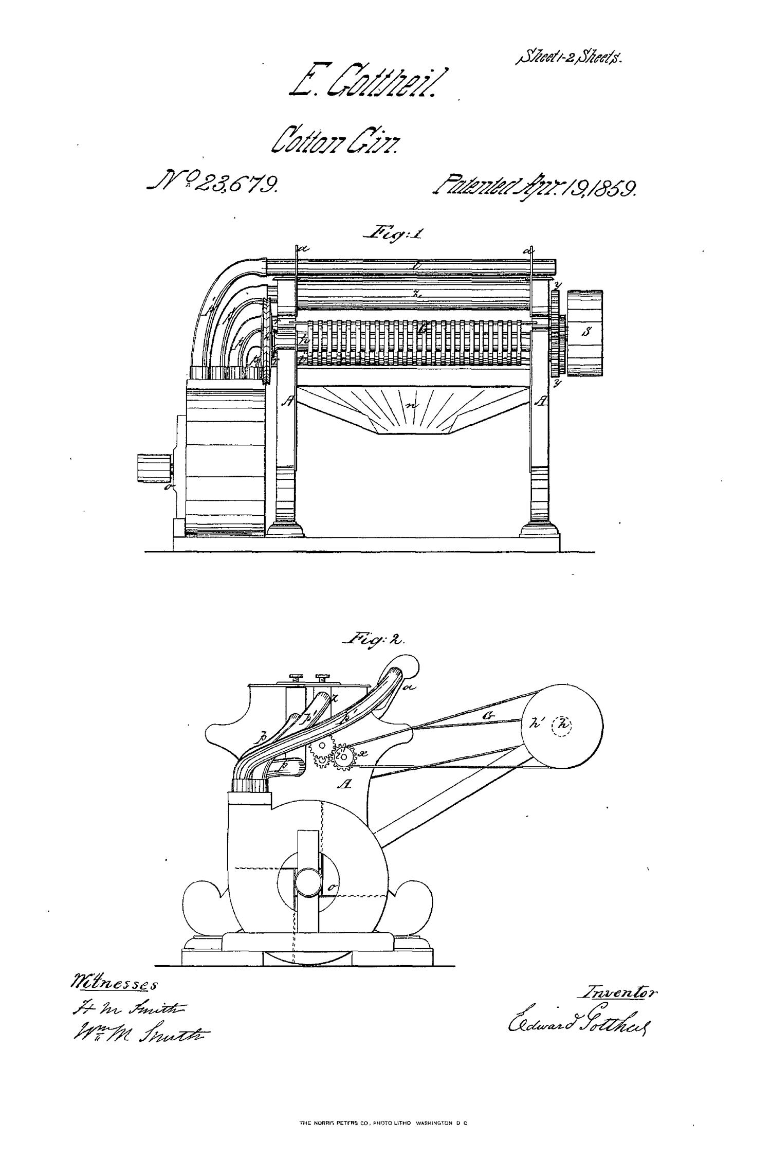 Improvement in CottonGins. The Portal to Texas History