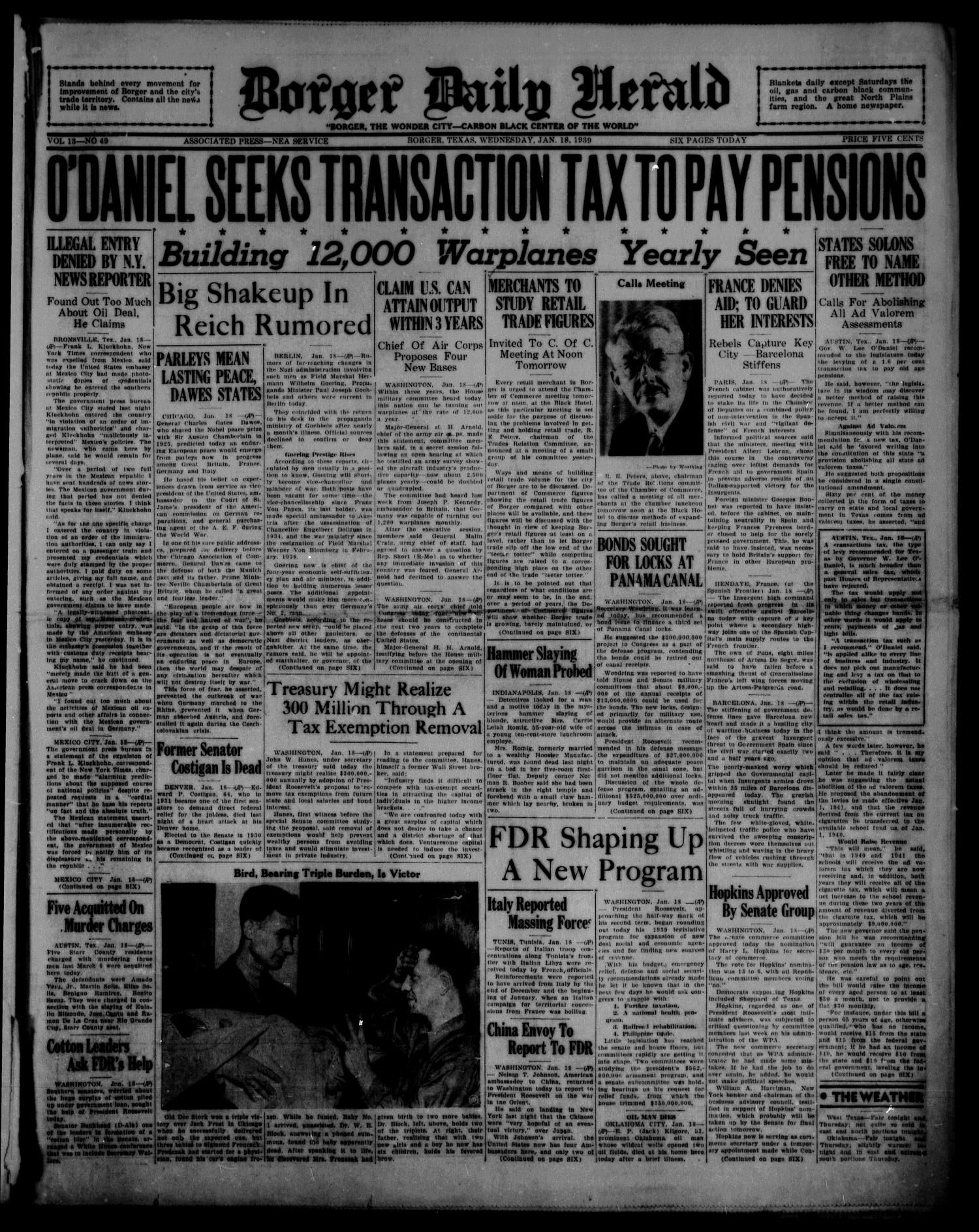 Daily Herald Tex.), Vol. 13, No. 49, Ed. 1 Wednesday
