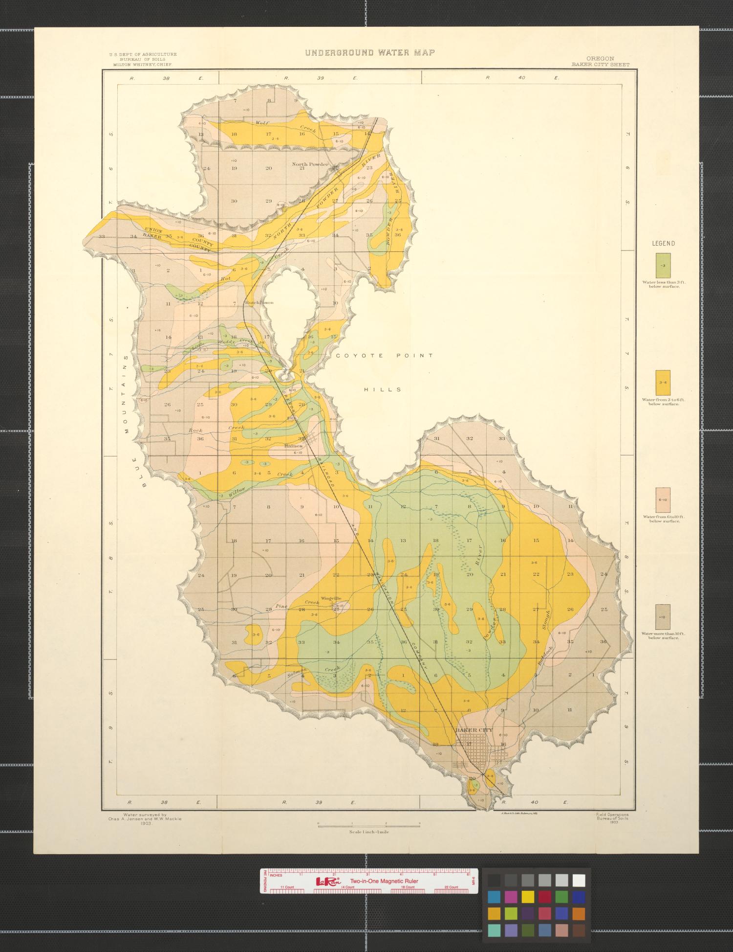 Underground Water map, Oregon, Baker City sheet The Portal to Texas