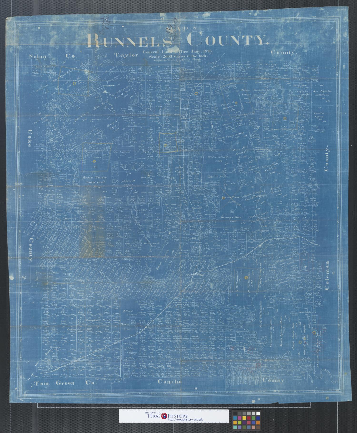 Map of Runnels County. The Portal to Texas History