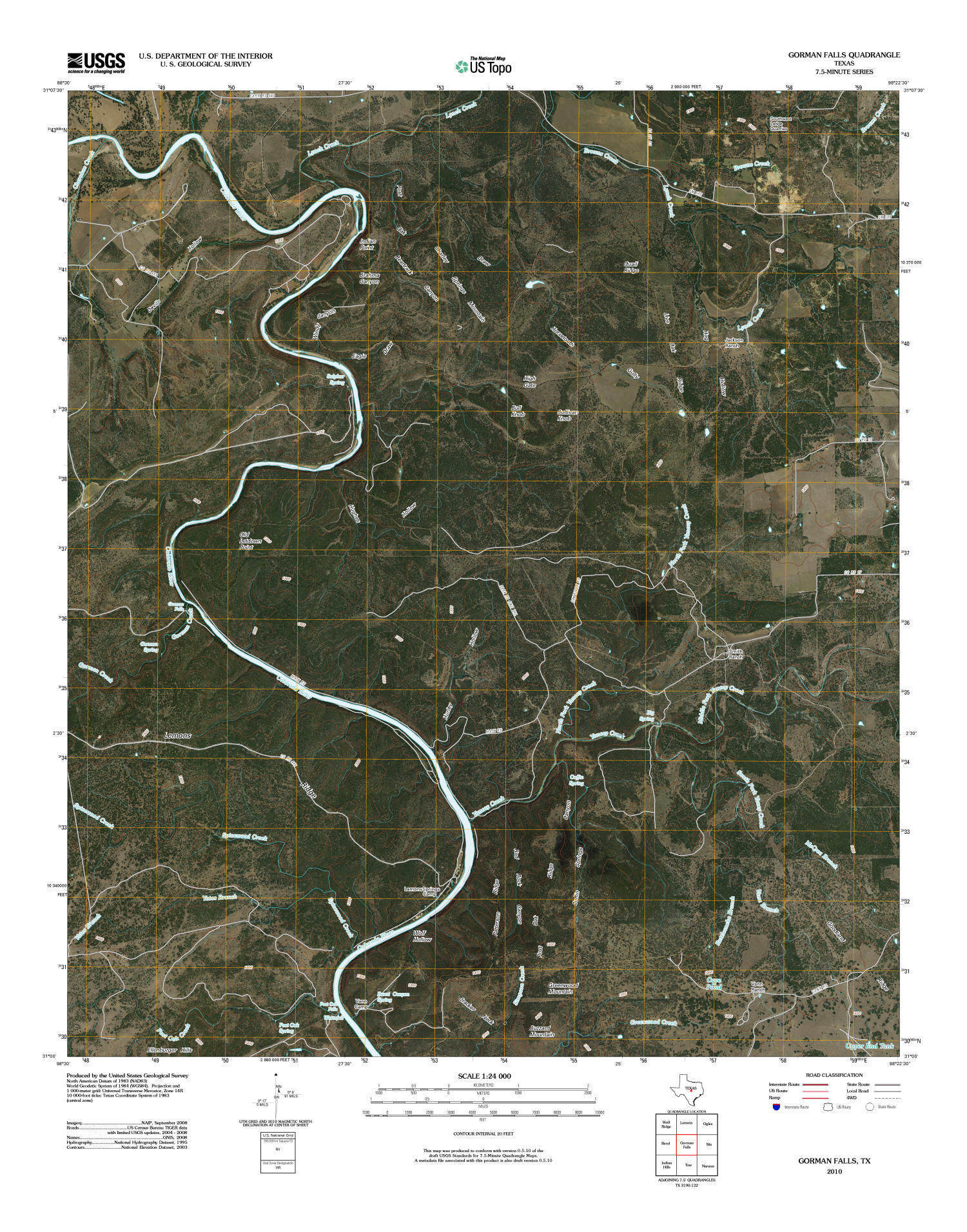 Gorman Falls Quadrangle The Portal to Texas History