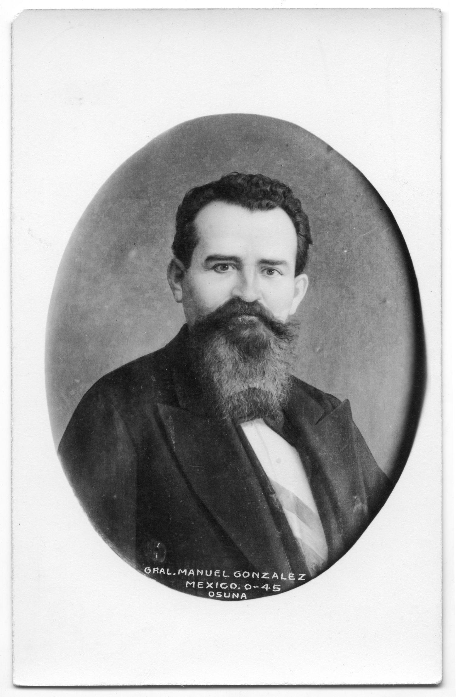 [Postcard of Manuel González Flores] The Portal to Texas History