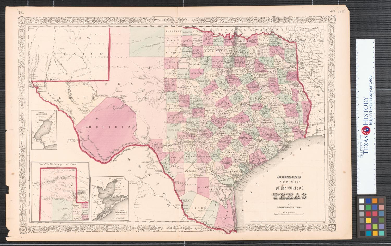 Johnson's new map of the state of Texas. The Portal to Texas History