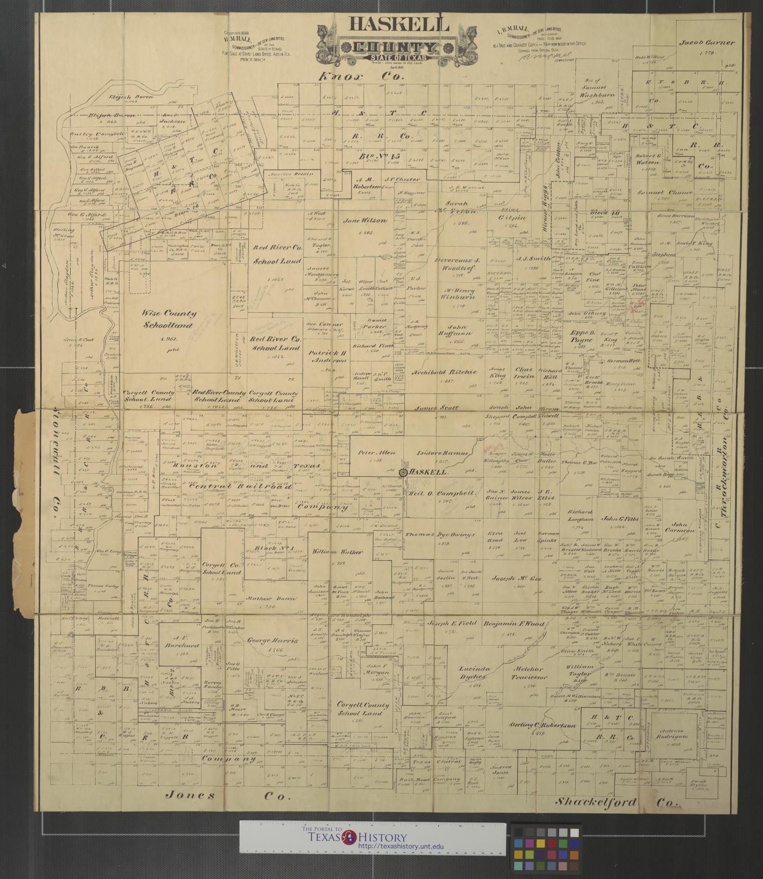 Haskell County, State of Texas. The Portal to Texas History
