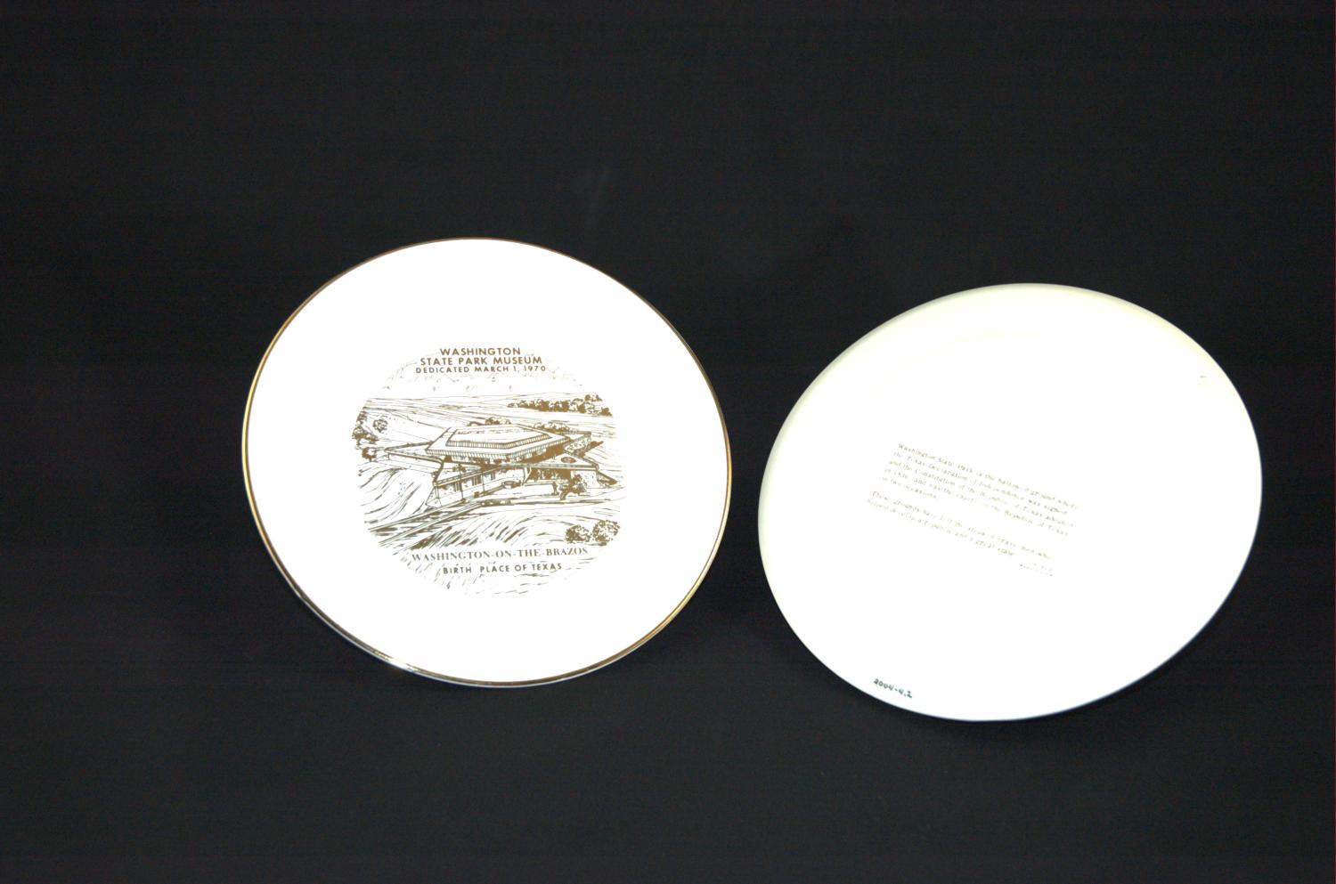 Commemorative plate The Portal to Texas History