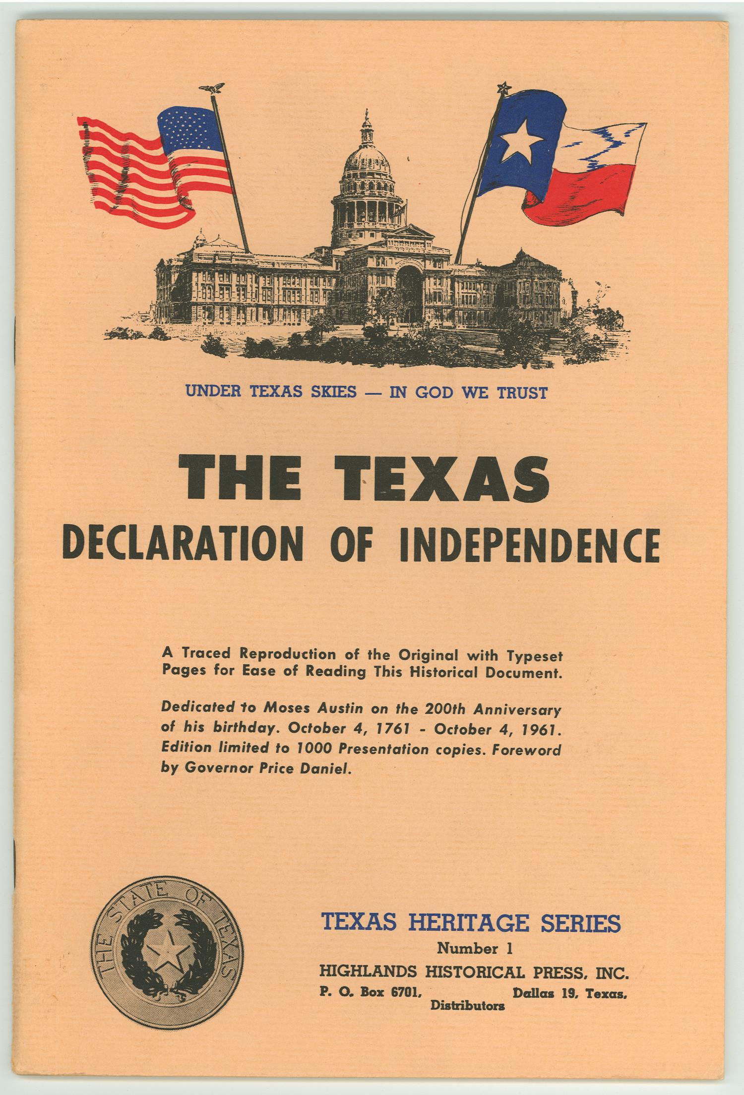 "The Texas Declaration of Independence" The Portal to Texas History