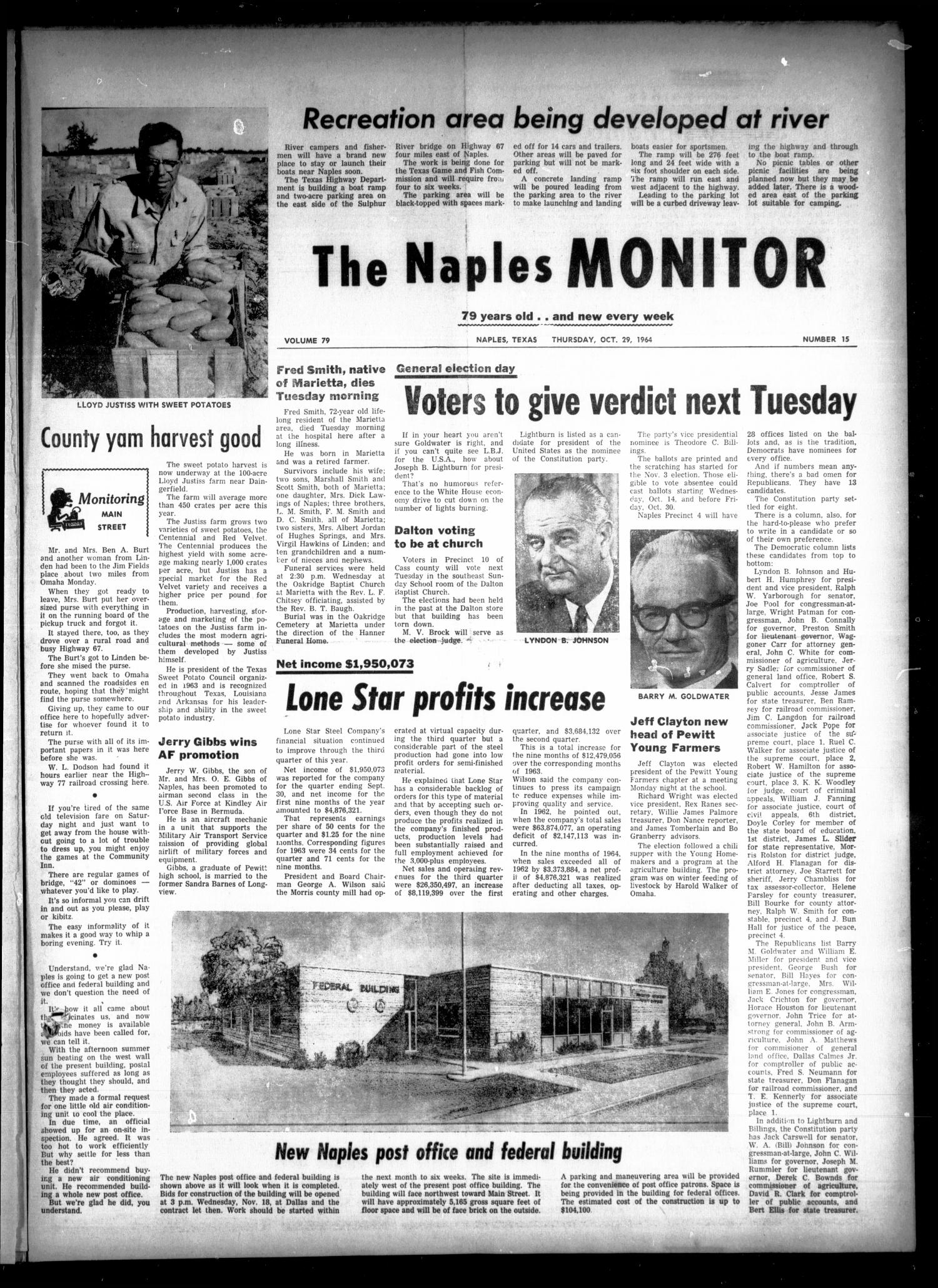 The Naples Monitor (Naples, Tex.), Vol. 79, No. 15, Ed. 1 Thursday