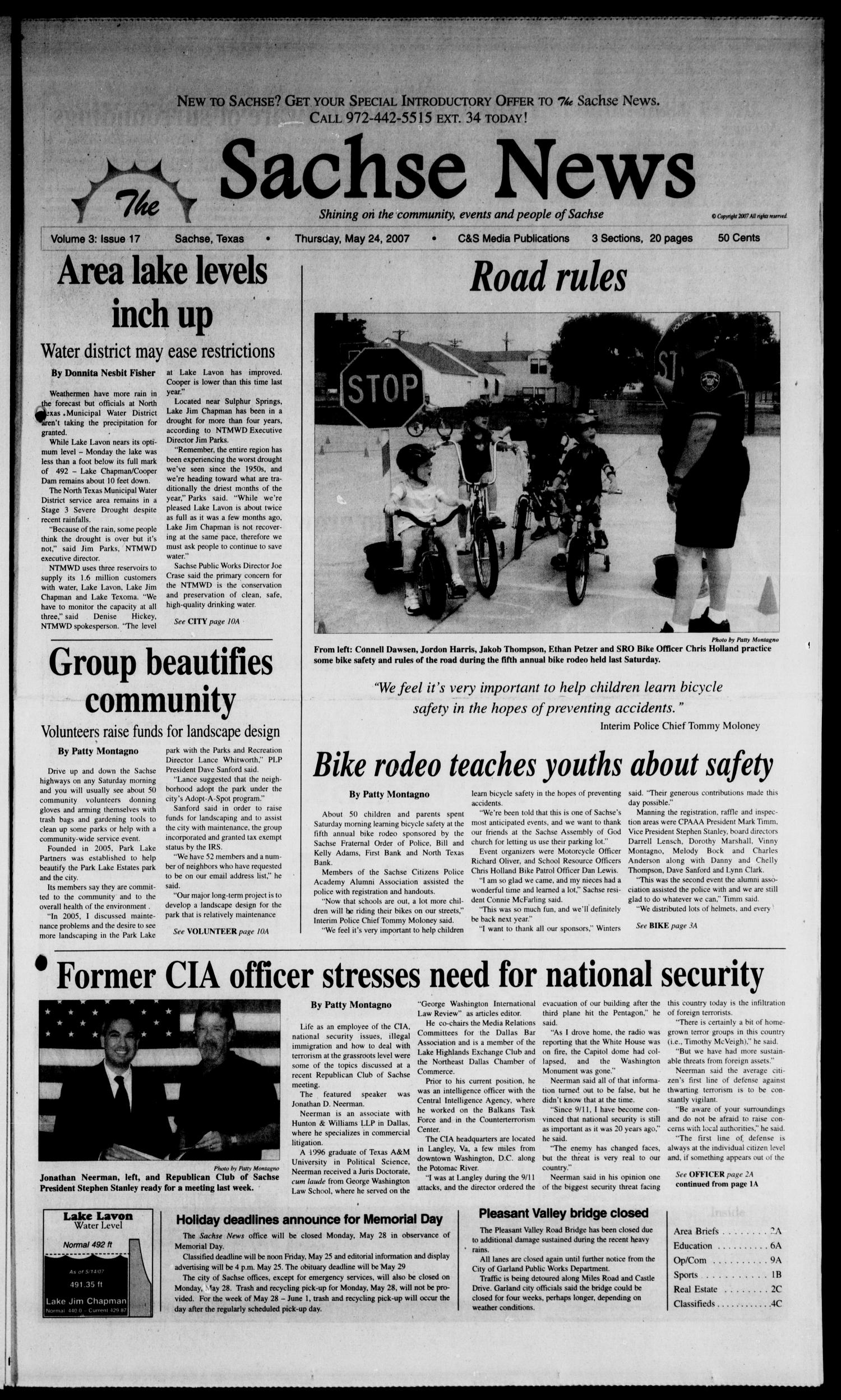 The Sachse News (Sachse, Tex.), Vol. 3, No. 17, Ed. 1 Thursday, May 24