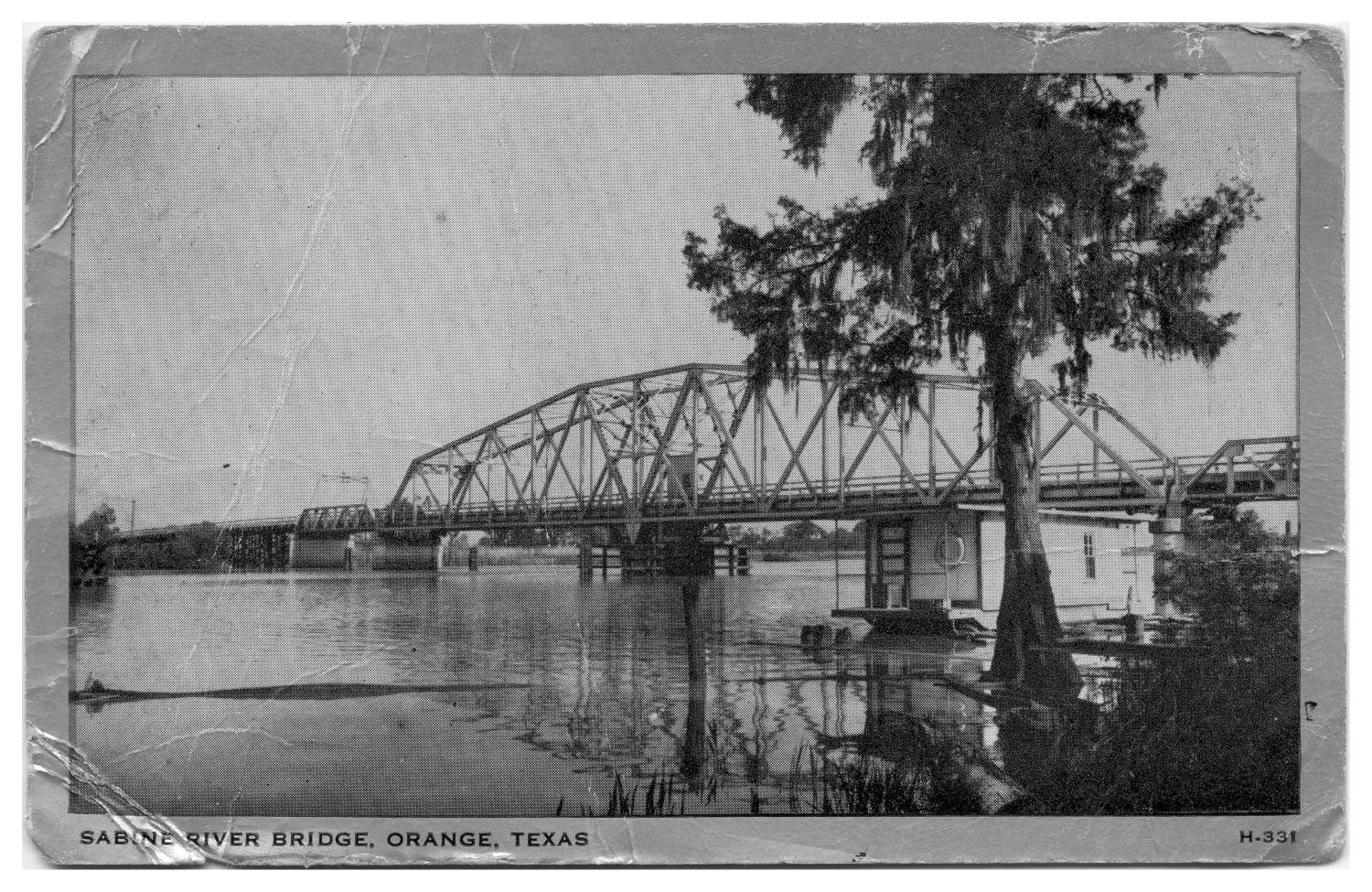 [Photograph of Sabine River Bridge] Side 1 of 1 The Portal to Texas