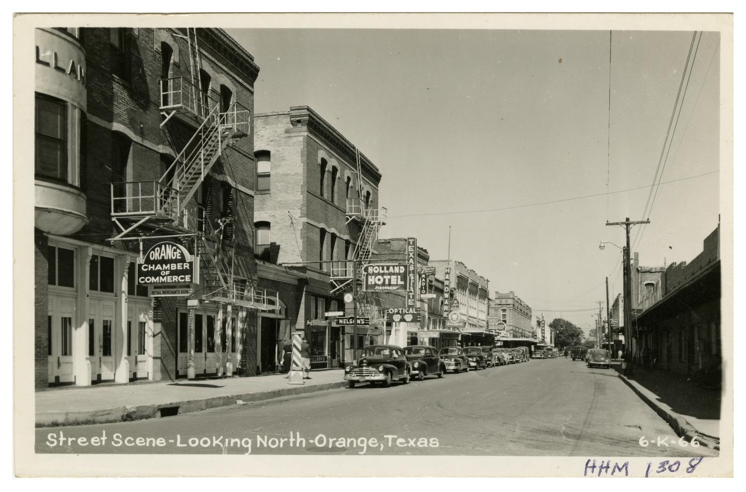[Street Scene Looking North Orange, Texas] The Portal to Texas