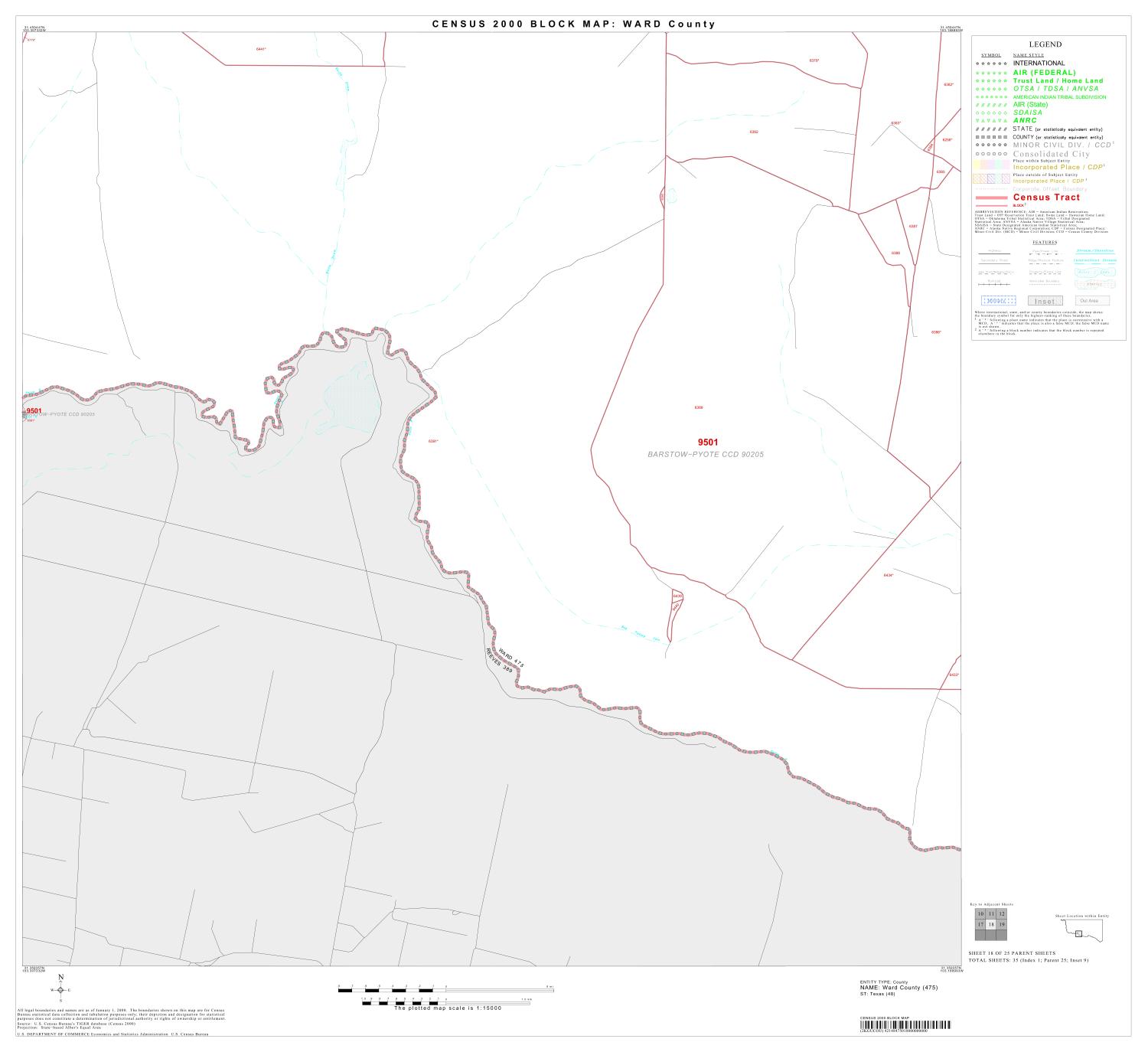 2000 Census County Block Map Ward County, Block 18 The Portal to