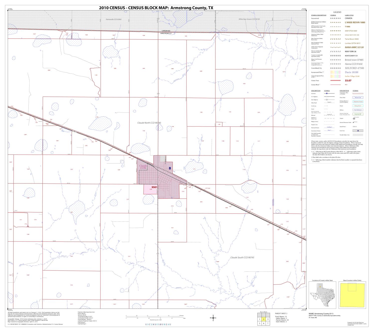2010 Census County Block Map Armstrong County, Block 2 The Portal to