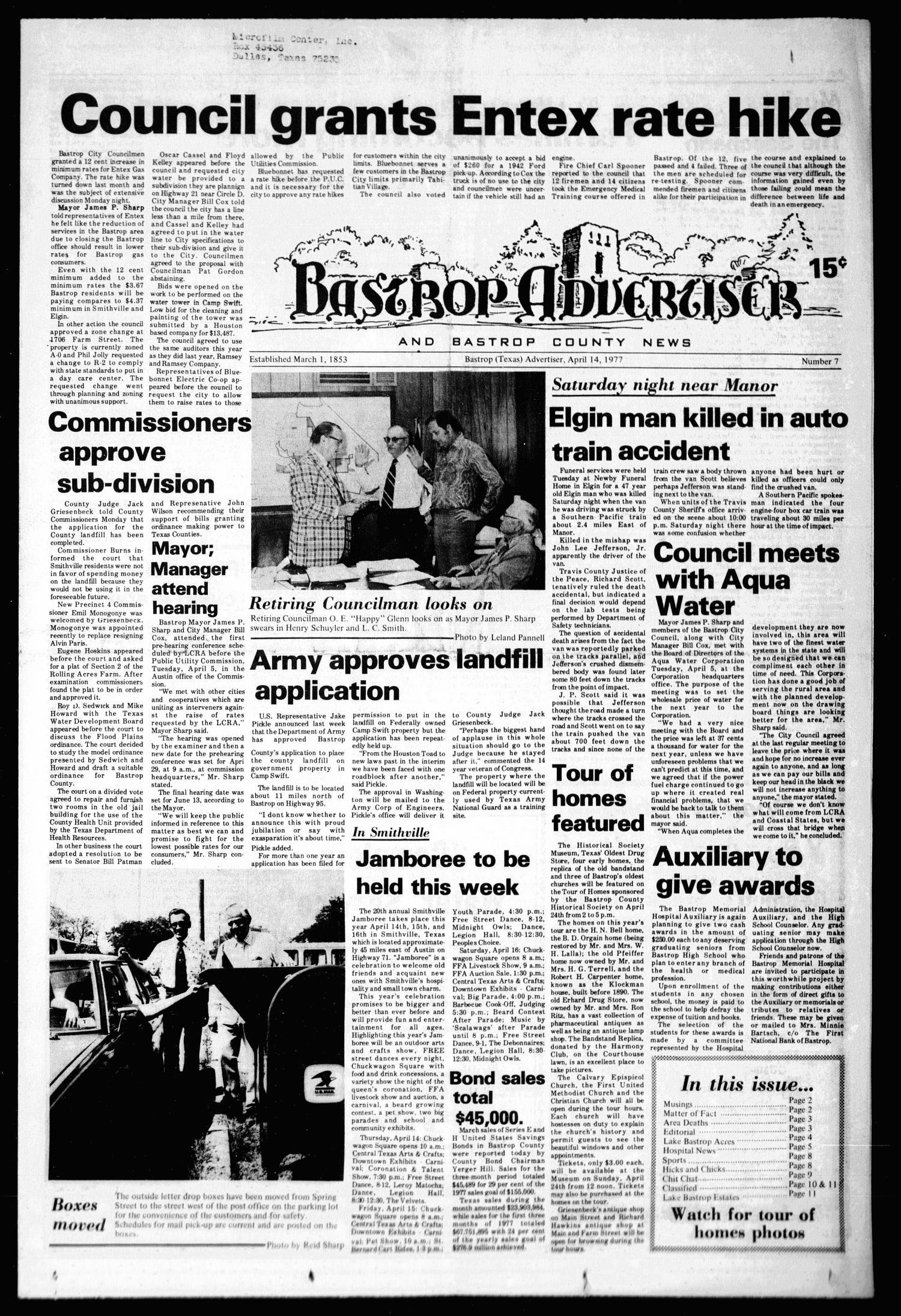 Bastrop Advertiser and Bastrop County News (Bastrop, Tex.), No. 7, Ed