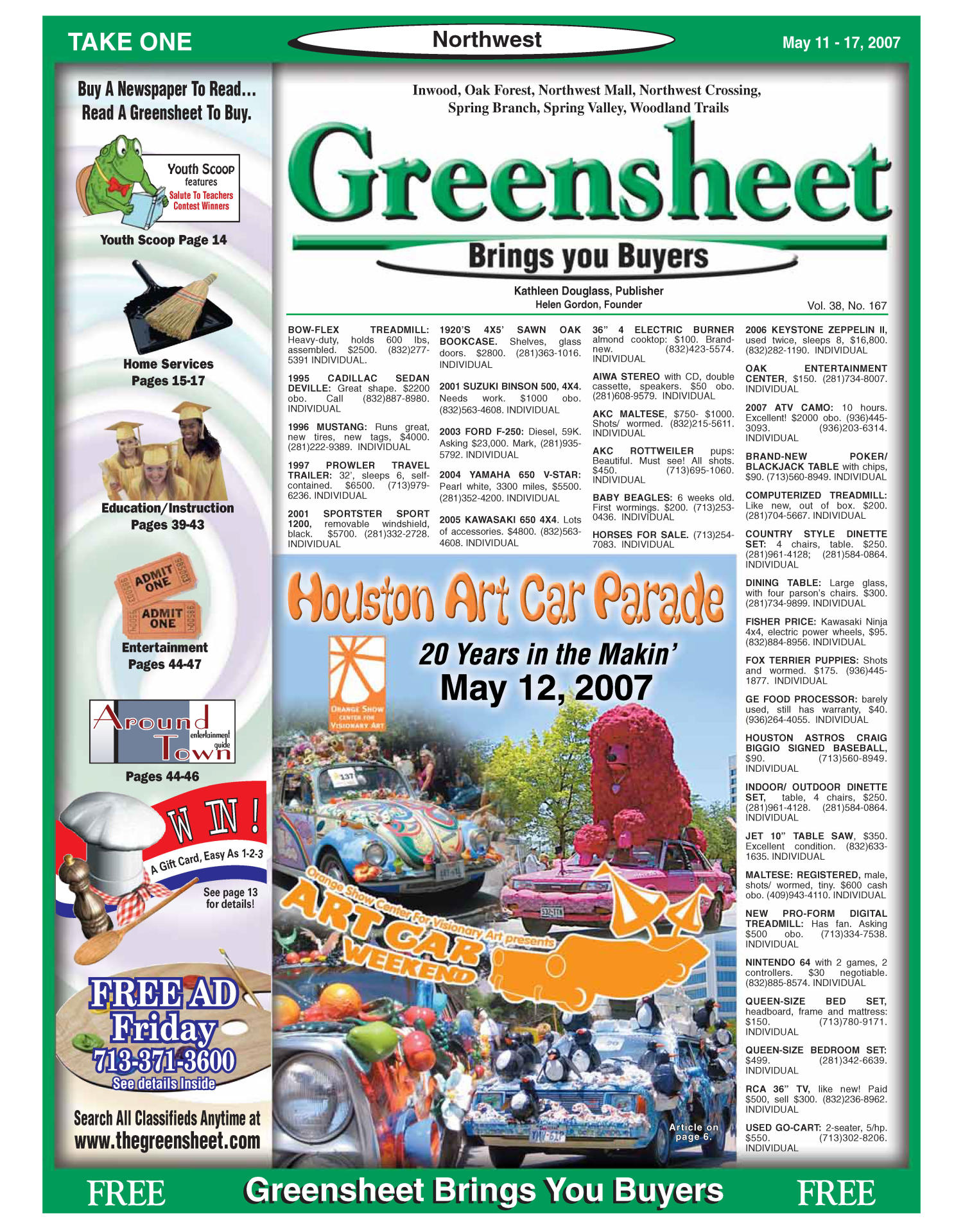Greensheet (Houston, Tex.), Vol. 38, No. 167, Ed. 1 Friday, May 11