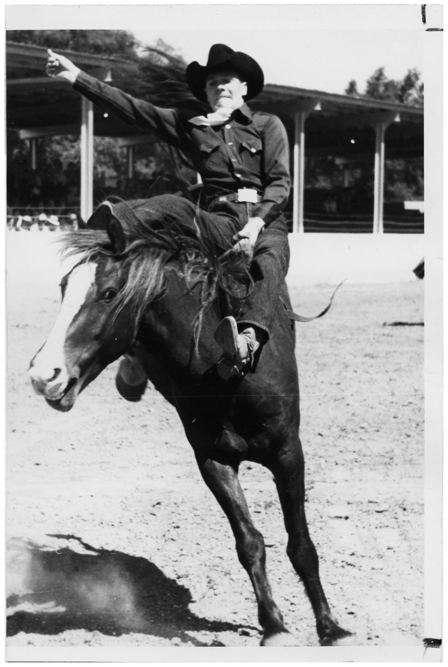 Casey Tibbs on a Bucking Bronco The Portal to Texas History