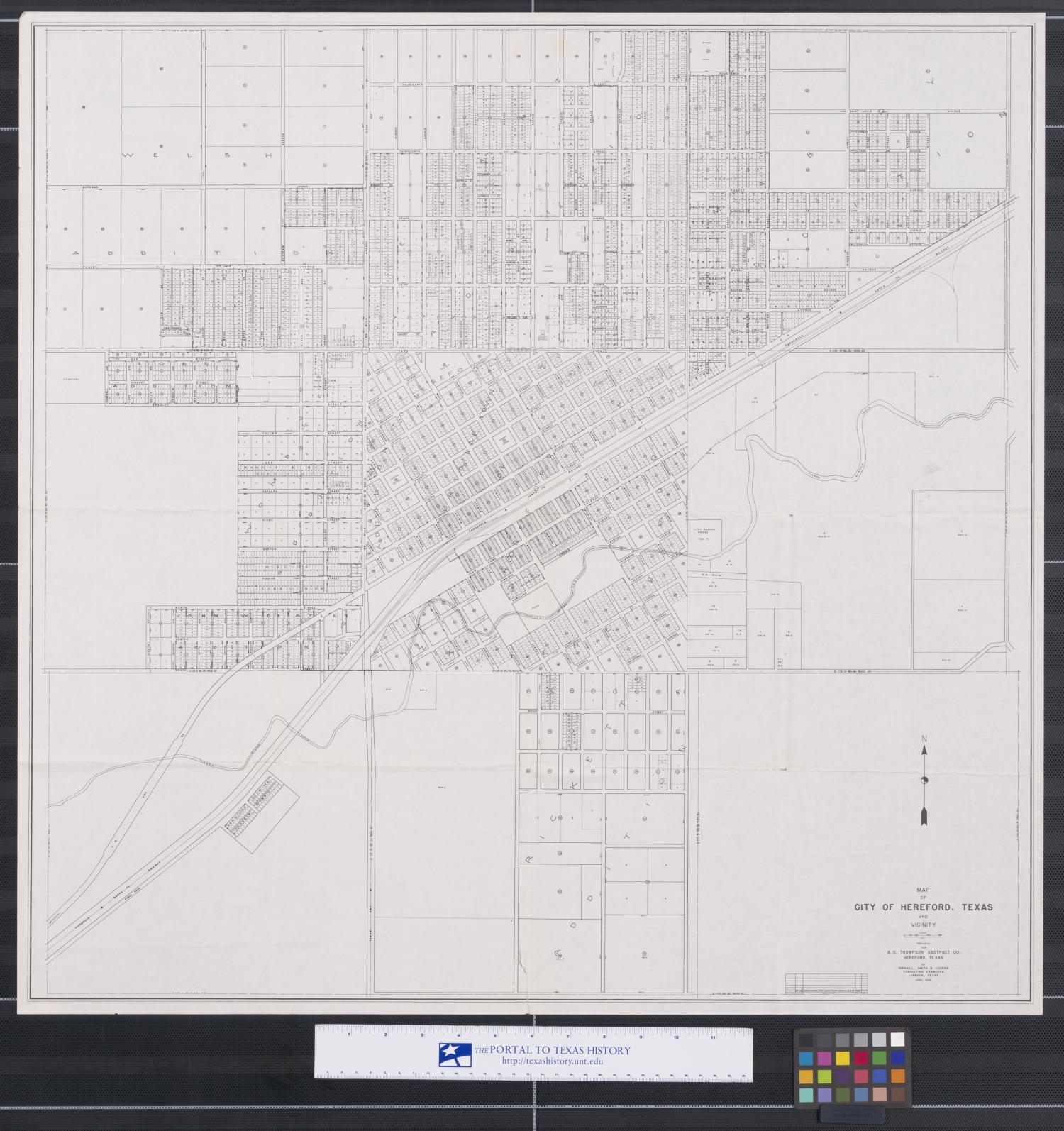 Map of City of Hereford, Texas and Vicinity The Portal to Texas History