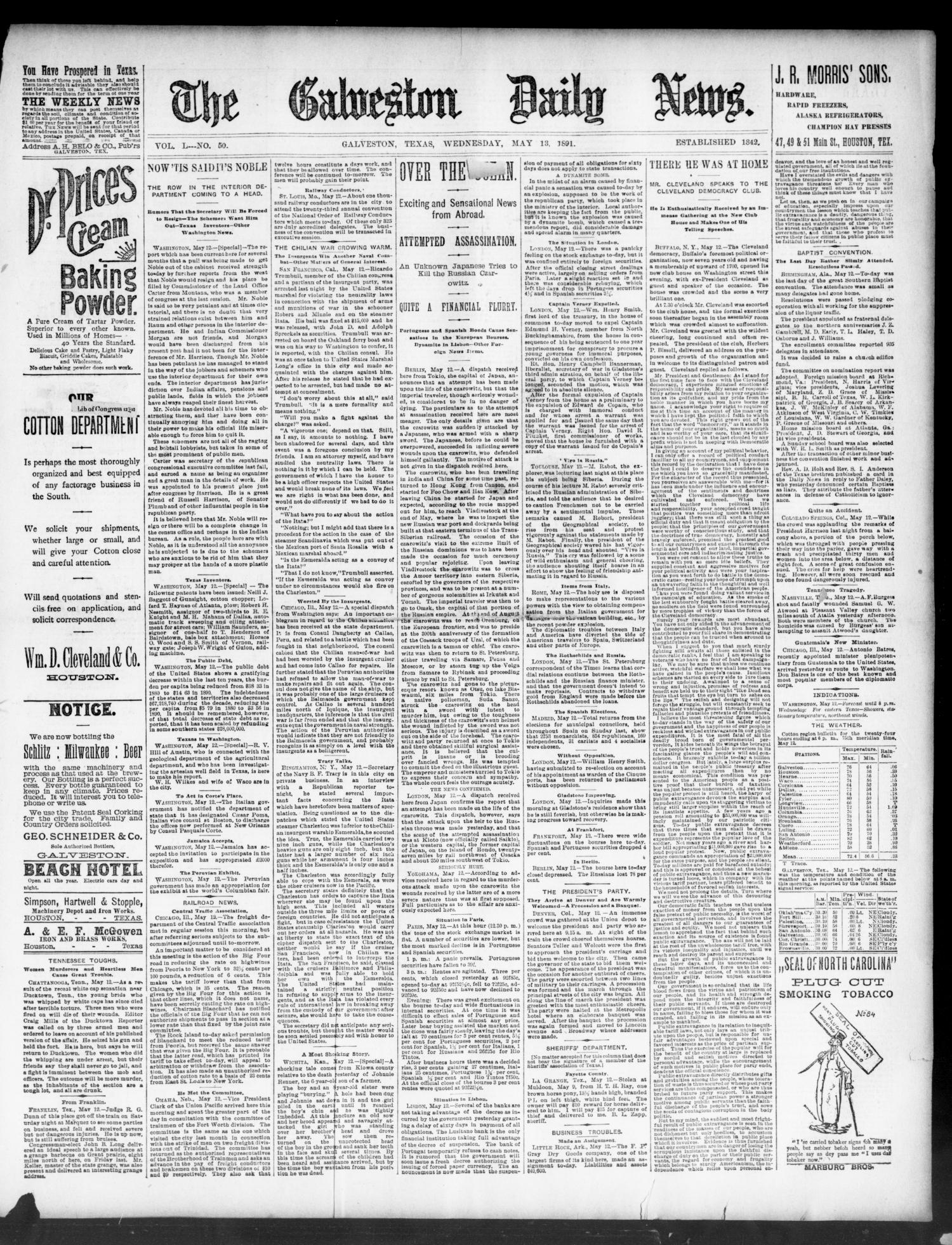 The Galveston Daily News. (Galveston, Tex.), Vol. 50, No. 50, Ed. 1(04)