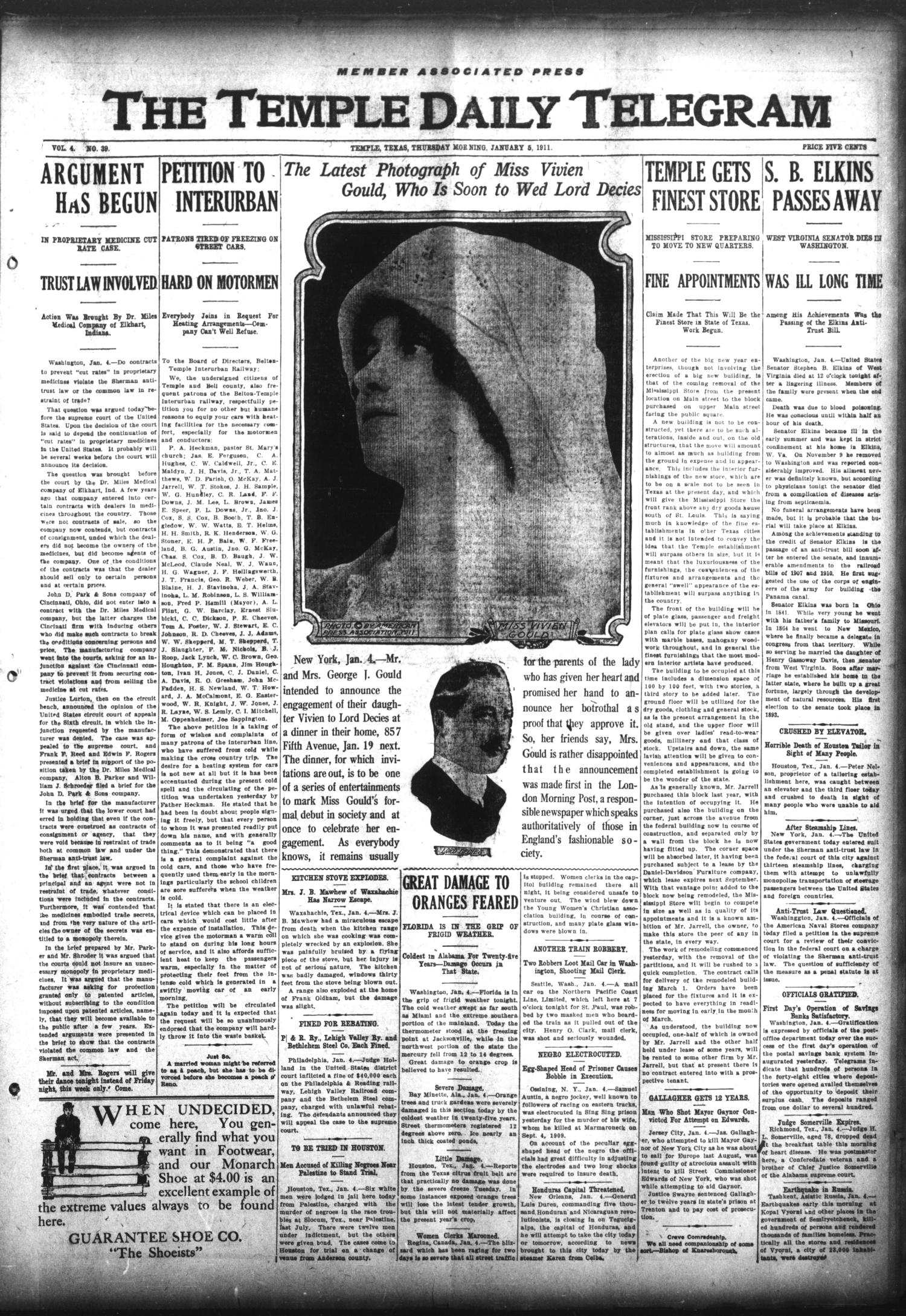 The Temple Daily Telegram (Temple, Tex.), Vol. 4, No. 39, Ed. 1