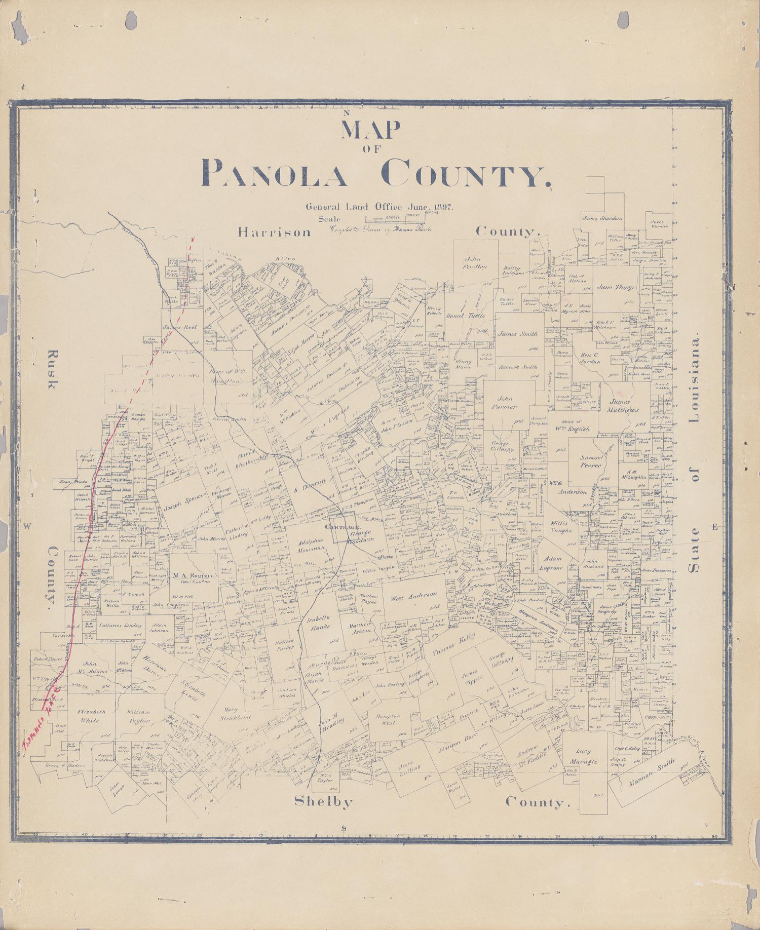 Map of Panola County The Portal to Texas History