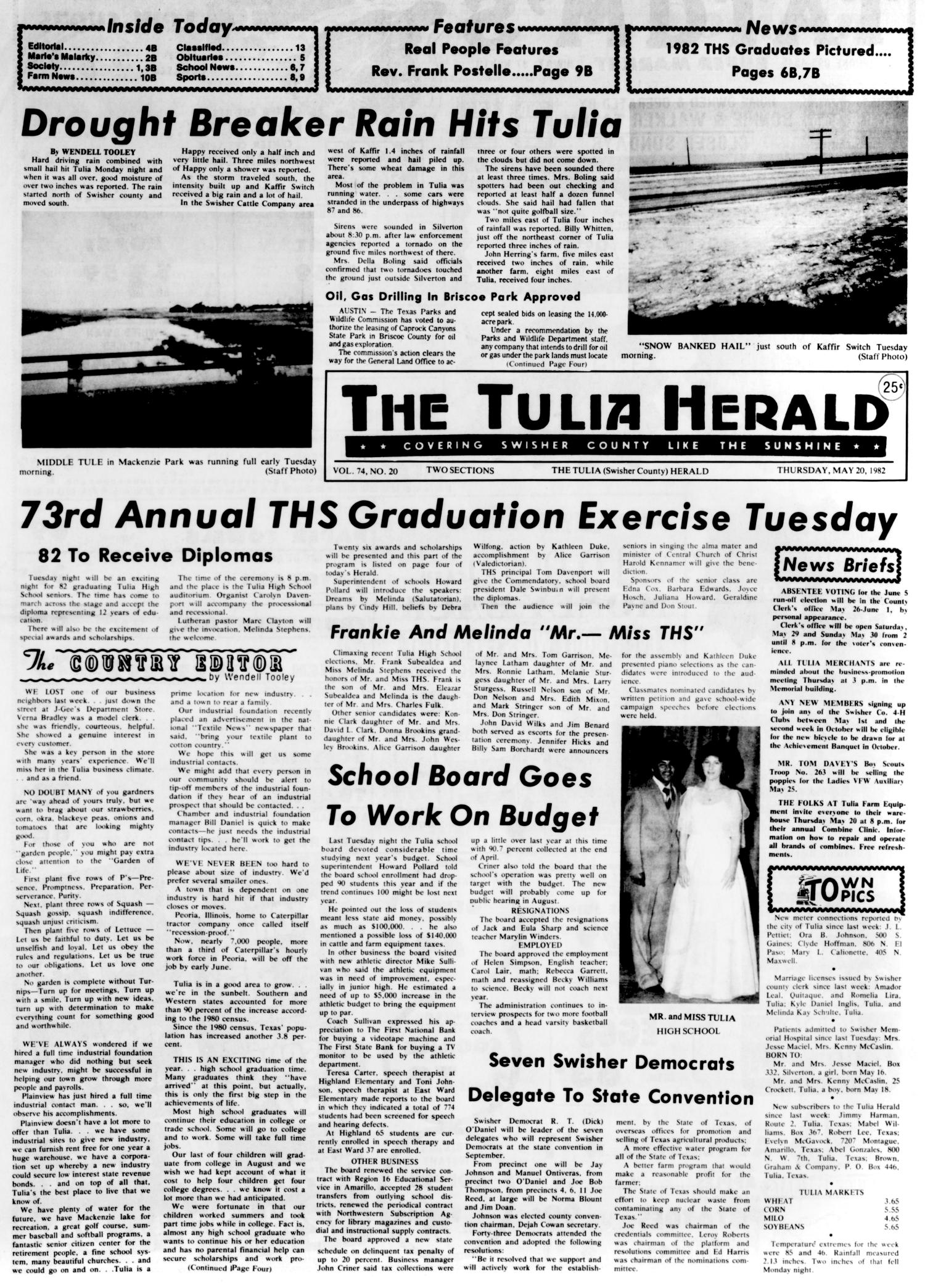 The Tulia Herald (Tulia, Tex.), Vol. 74, No. 20, Ed. 1 Thursday, May 20