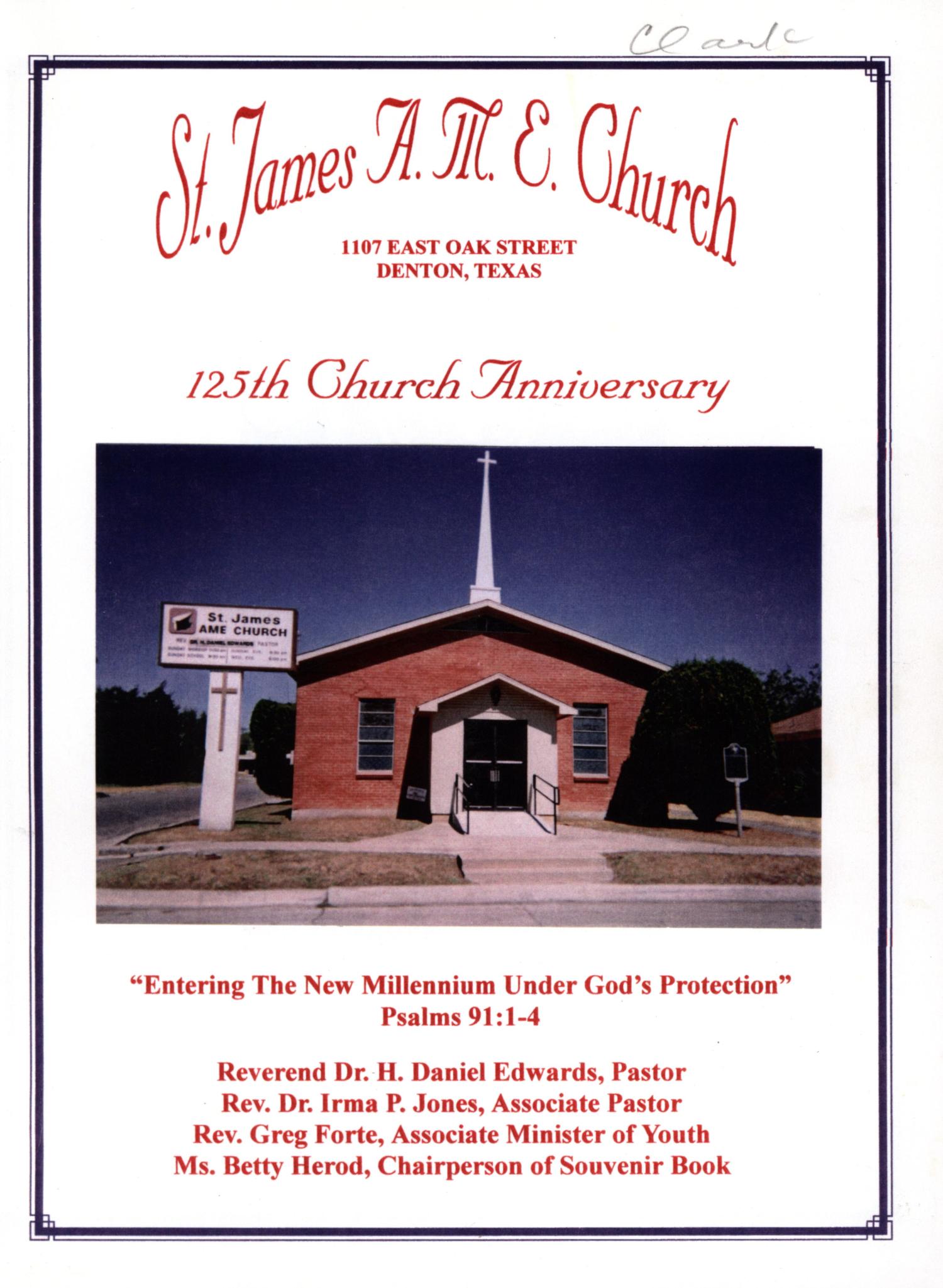 [Saint James A. M. E. Church 125th Anniversary Book] The Portal to