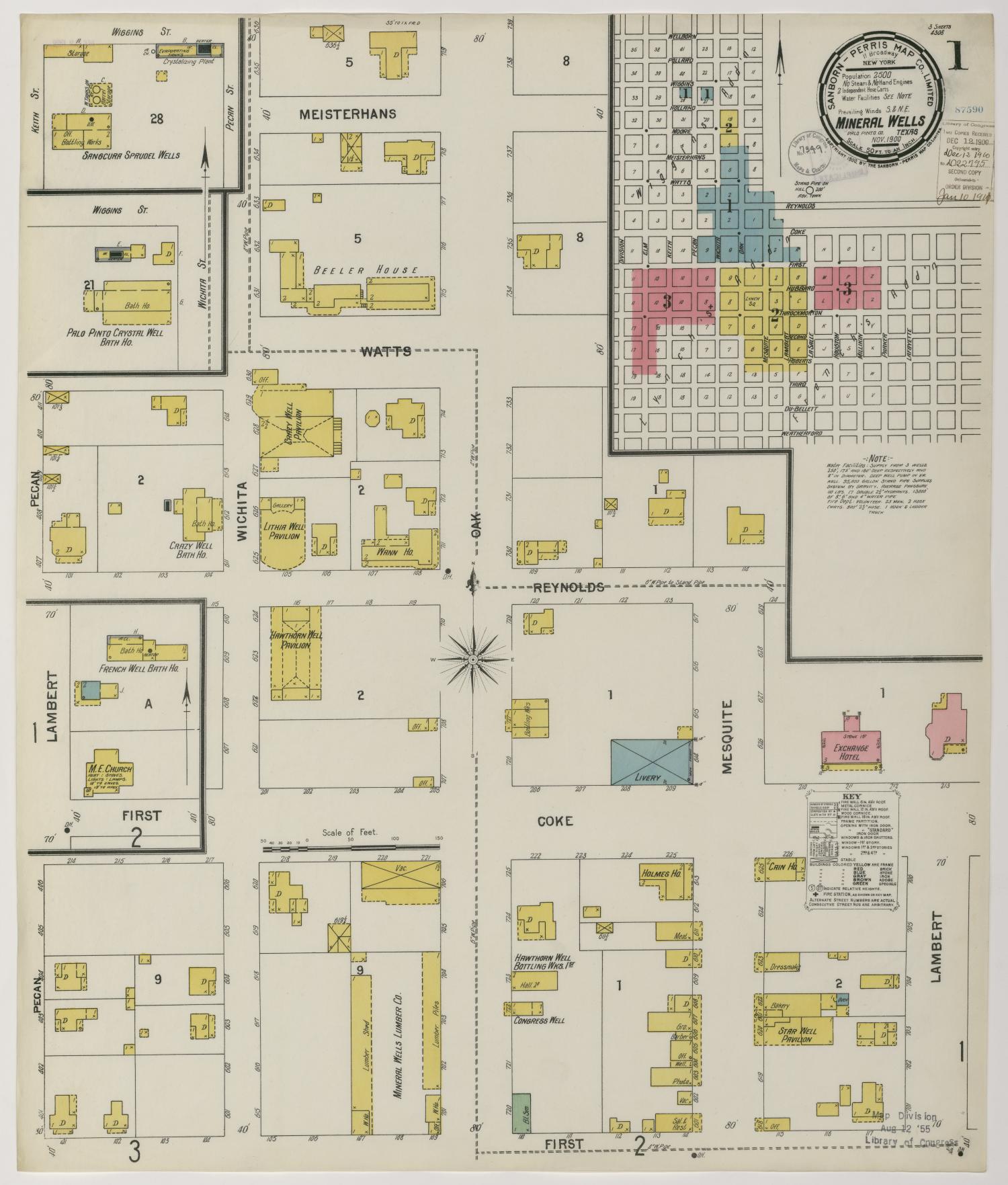 Mineral Wells 1900 Sheet 1 The Portal to Texas History