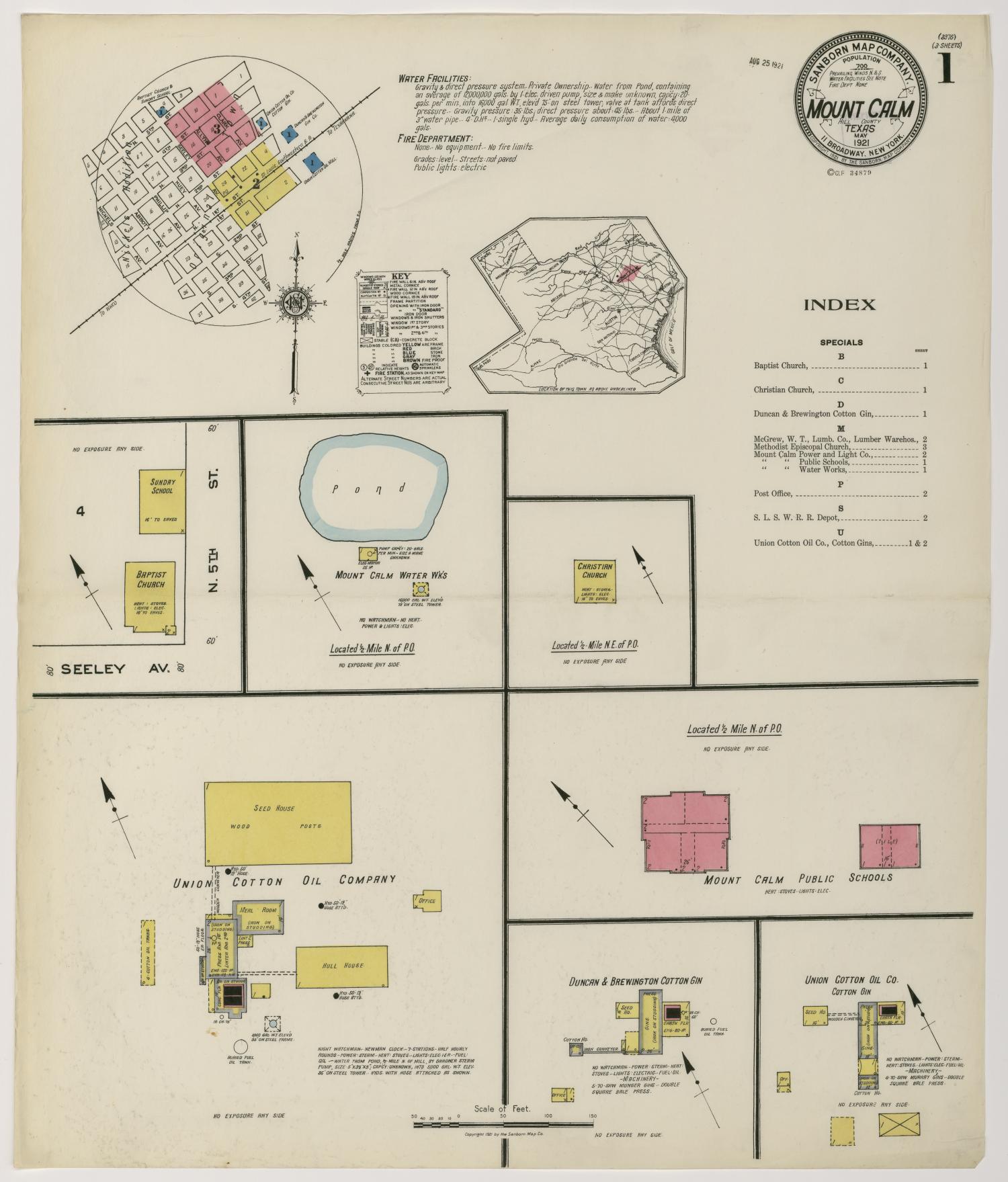 Mount Calm 1921 Sheet 1 The Portal to Texas History
