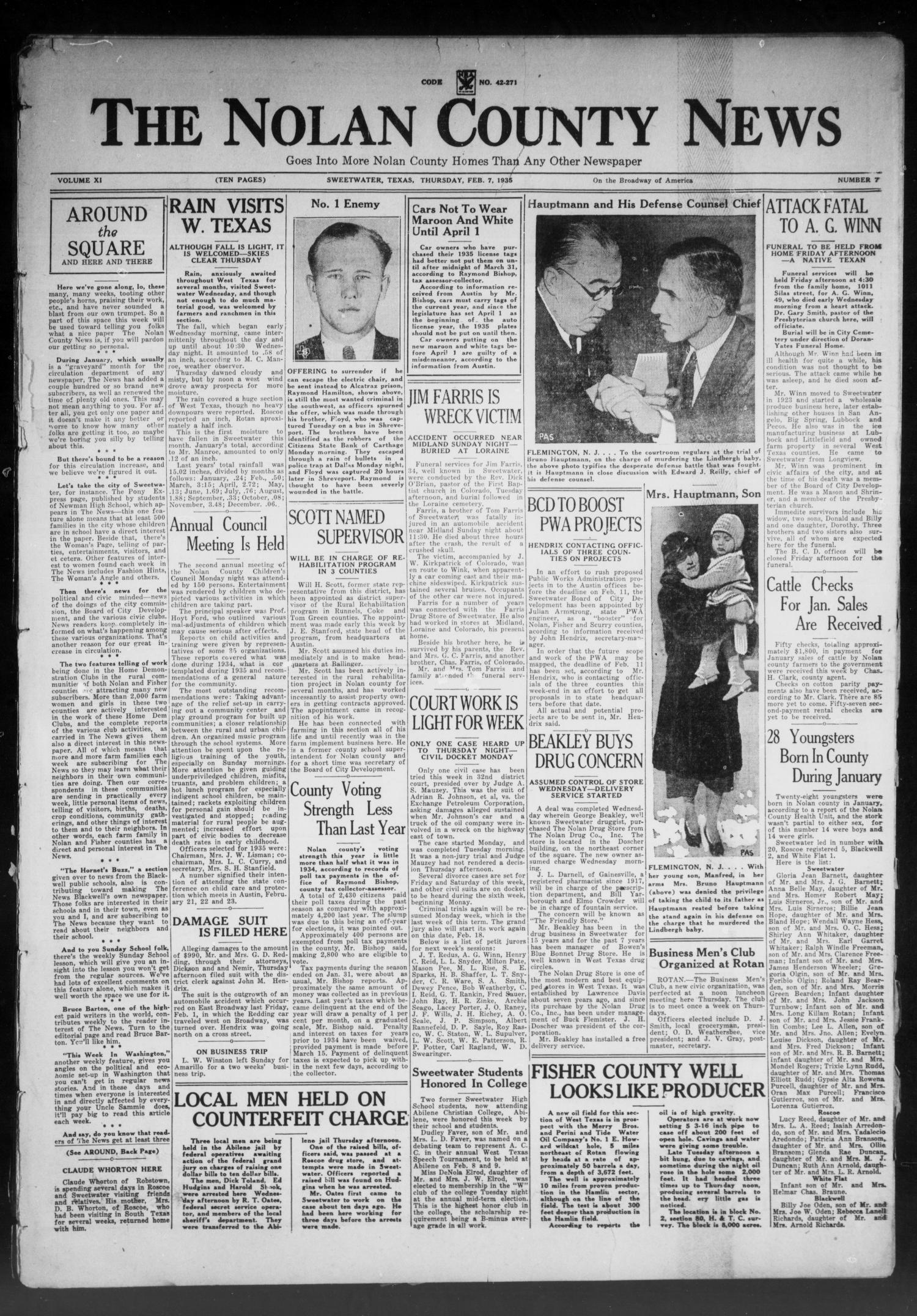 The Nolan County News (Sweetwater, Tex.), Vol. 11, No. 7, Ed. 1(02)