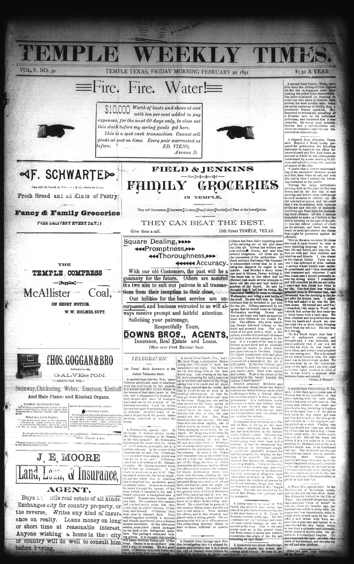 Temple Weekly Times. (Temple, Tex.), Vol. 10, No. 30, Ed. 1 Friday