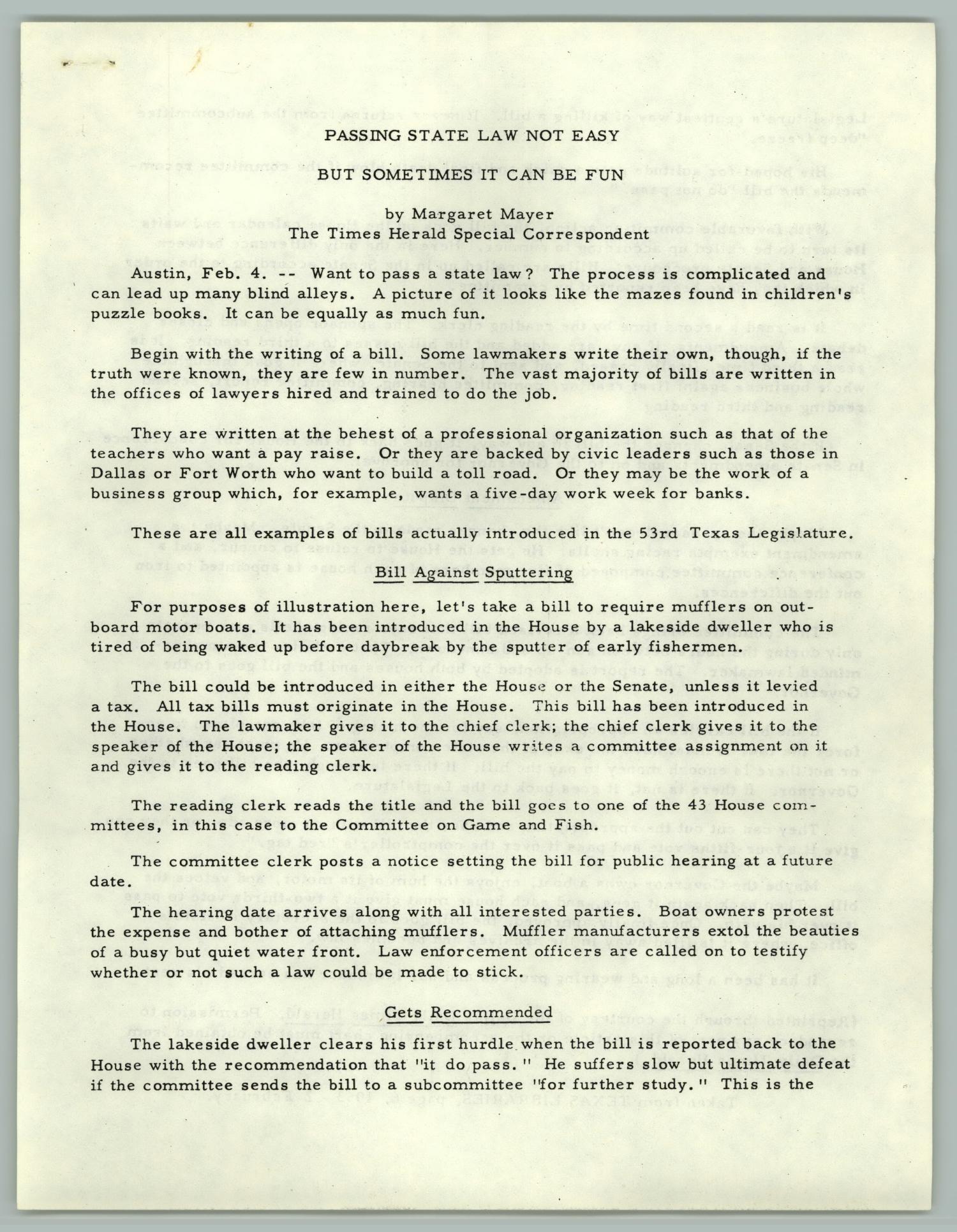 Passing State Law Not Easy But Sometimes It Can Be Fun The Portal to