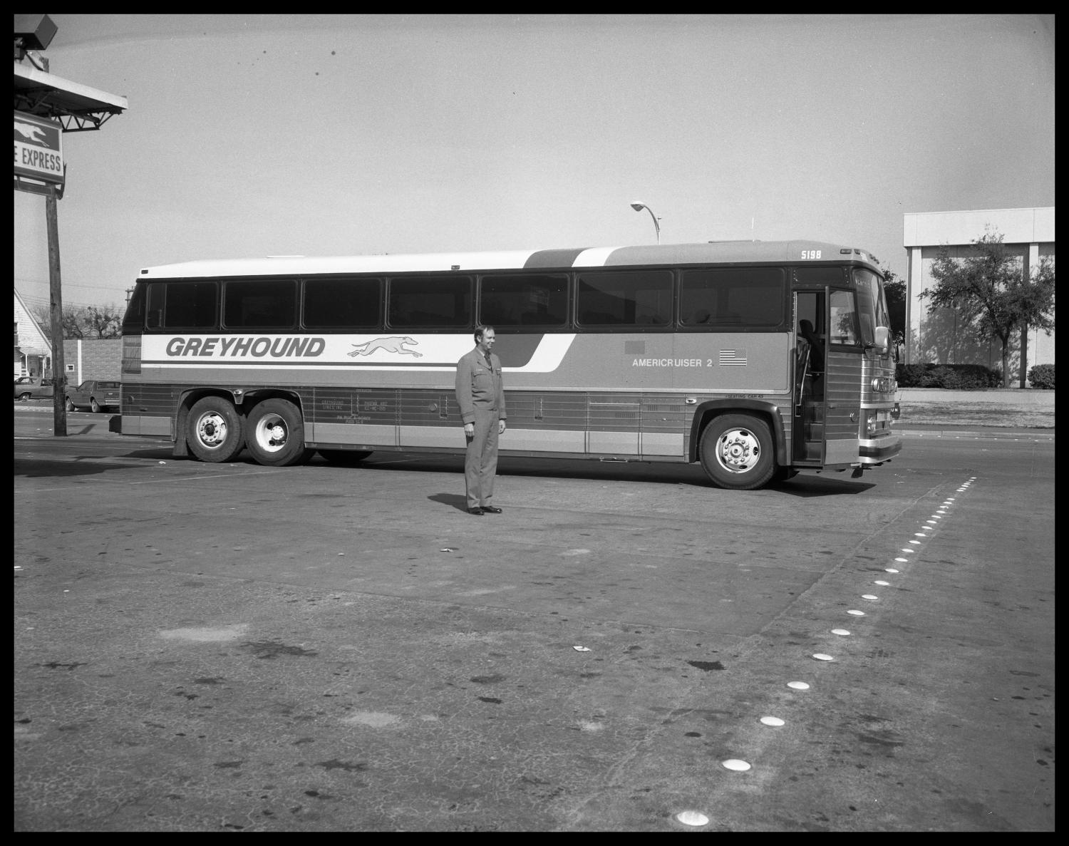 Greyhound Bus and Driver The Portal to Texas History