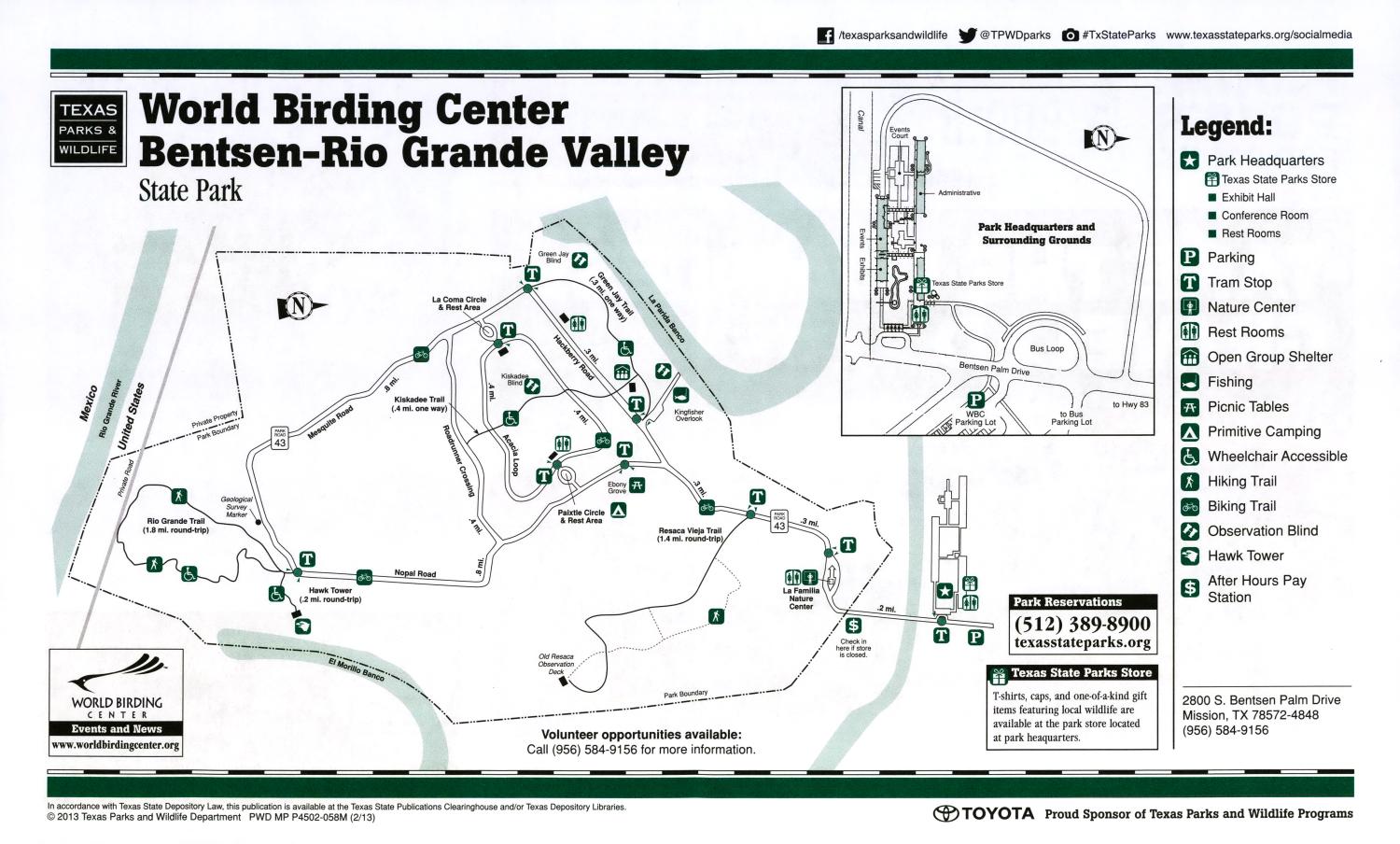 Bentsen State Park Map World Birding Center BentsenRio Grande Valley State Park The Portal