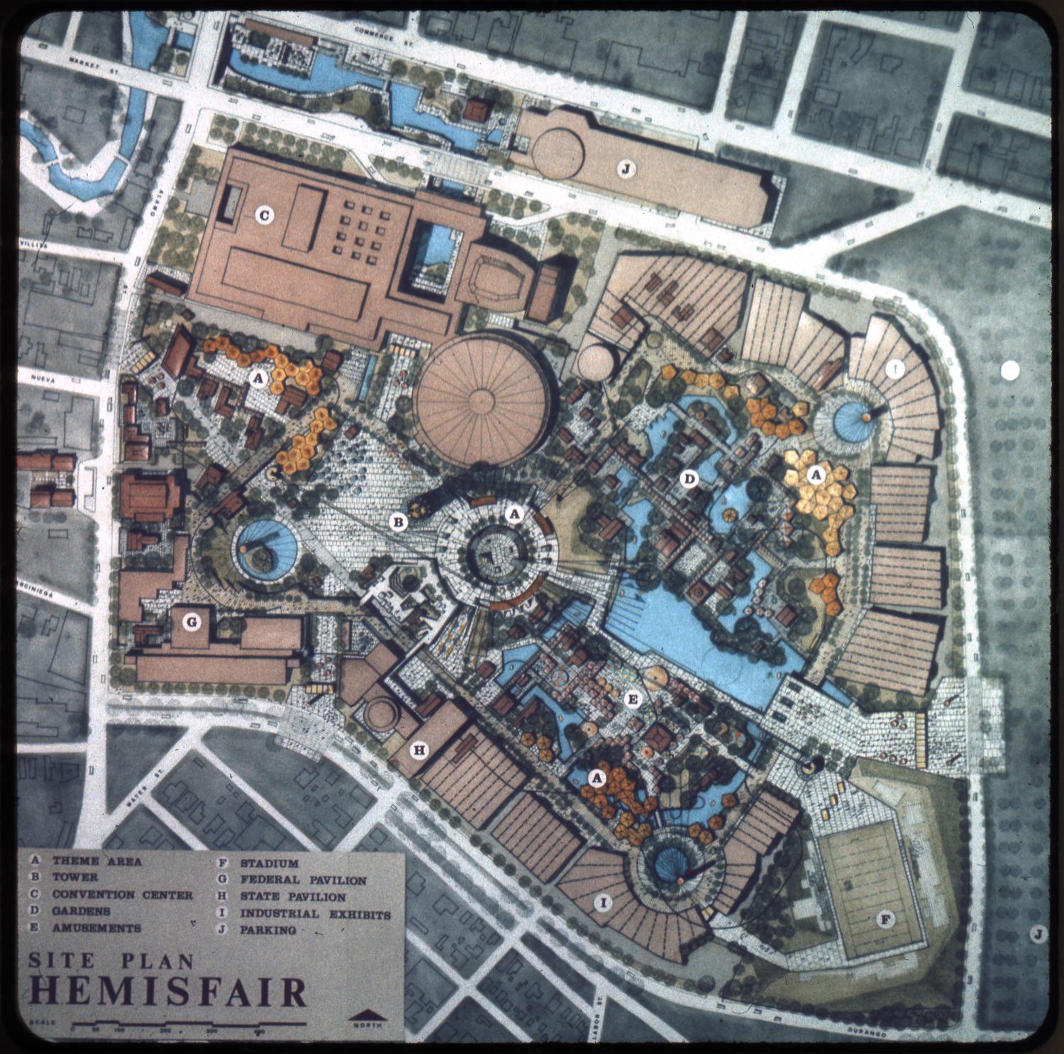 MapSite plan of HemisFair The Portal to Texas History