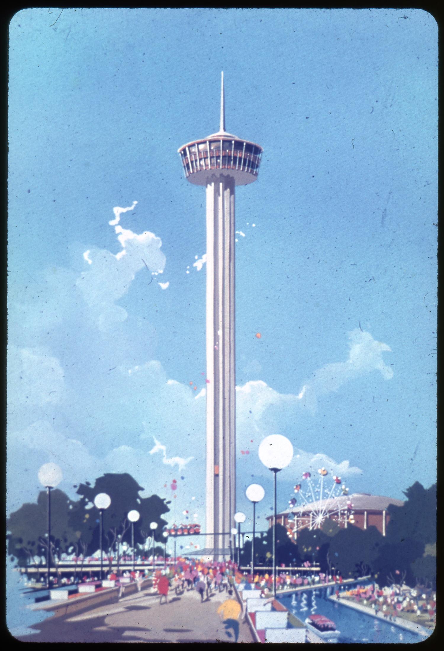 Color Art WorkTower of the Americas The Portal to Texas History