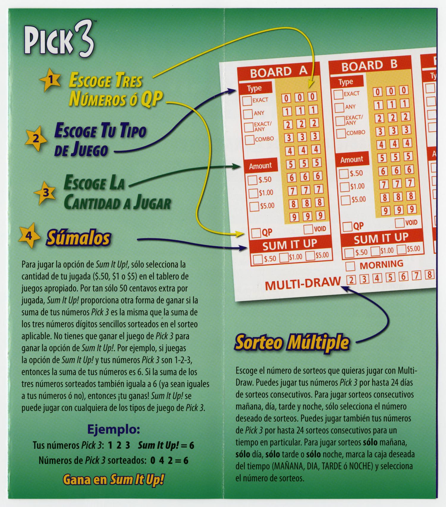 Como Jugar Texas Lottery Pick 3 con Sum It Up! Page 2 of 4 The