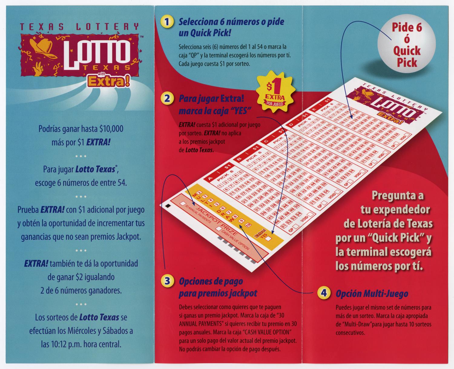 Como Jugar Texas Lottery Lotto Texas with Extra Page 2 of 3 The