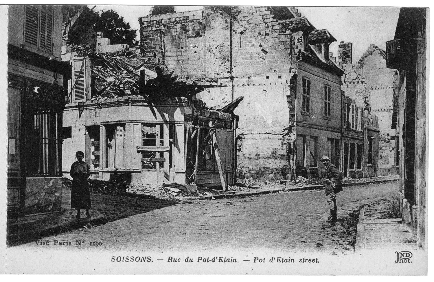 [Postcard of Rue du Potd'Etain Ruins] The Portal to Texas History