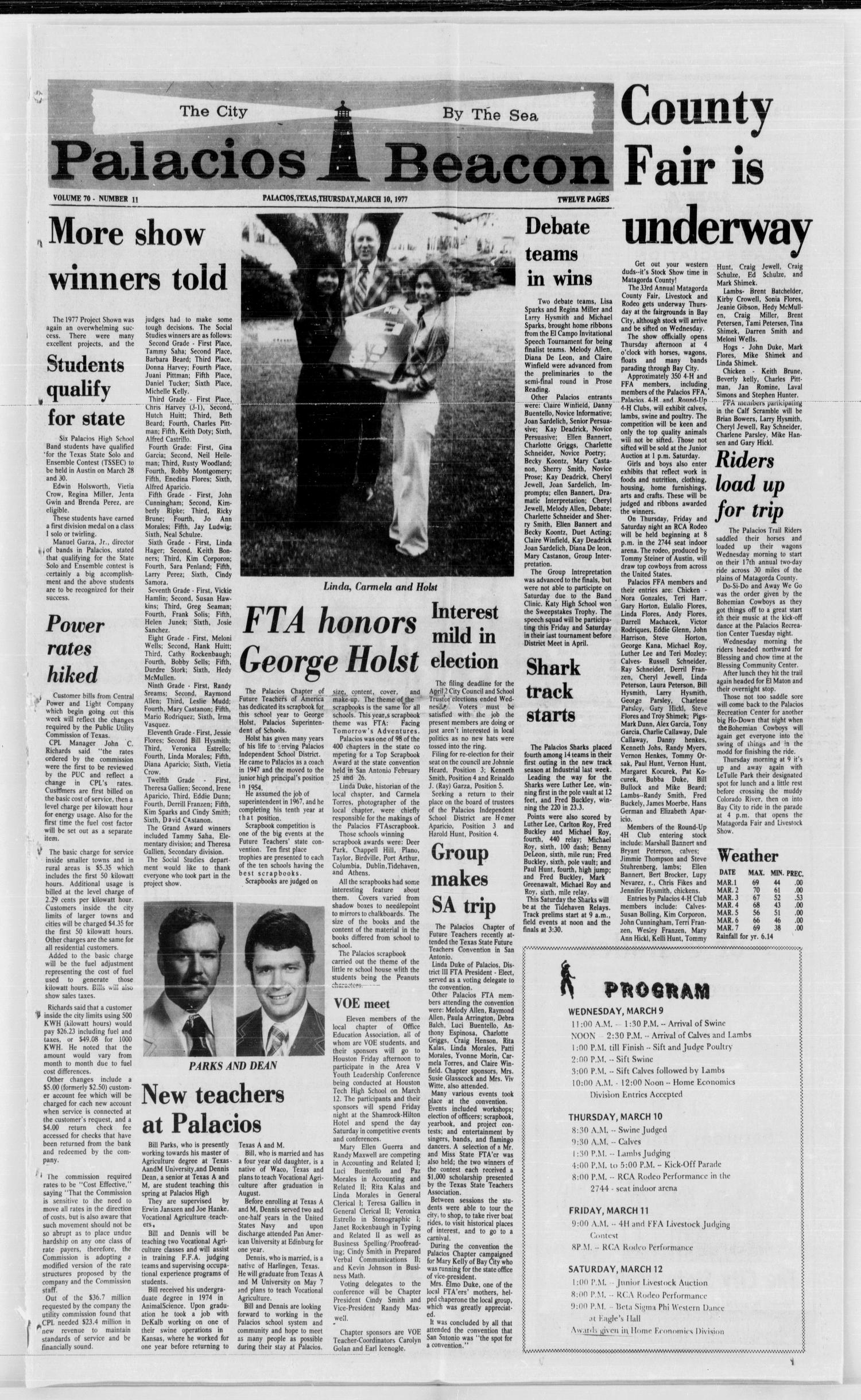 Palacios Beacon (Palacios, Tex.), Vol. 70, No. 11, Ed. 1 Thursday, March 10, 1977 The Portal